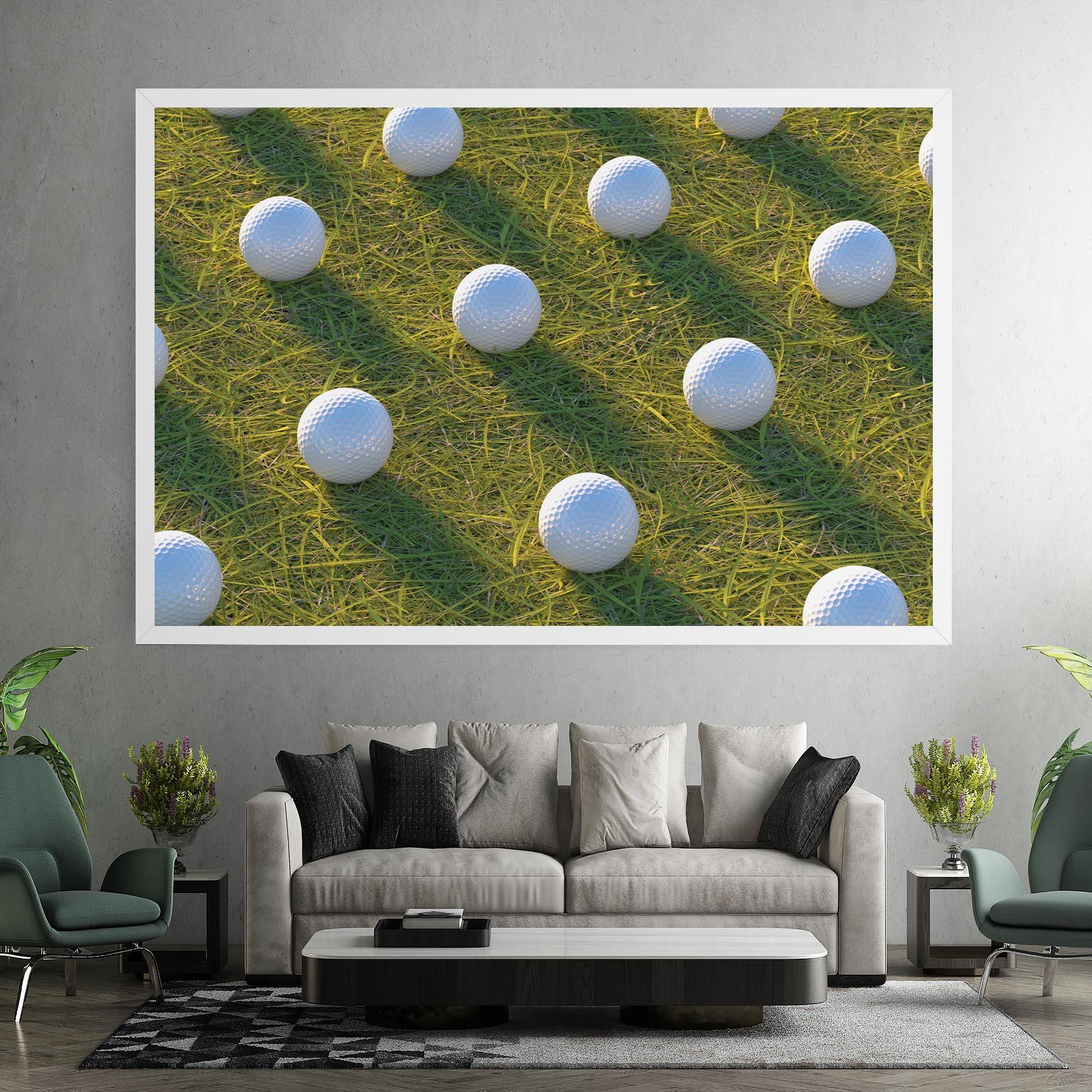 Obraz na Płótnie Golf Ball On Grass mockup 7