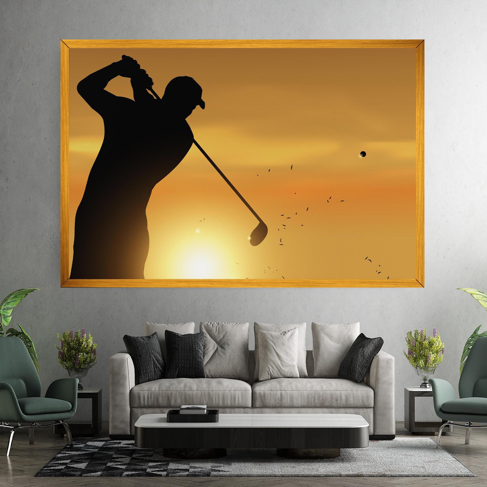 Obraz na Płótnie Gold Sunrise mockup 7