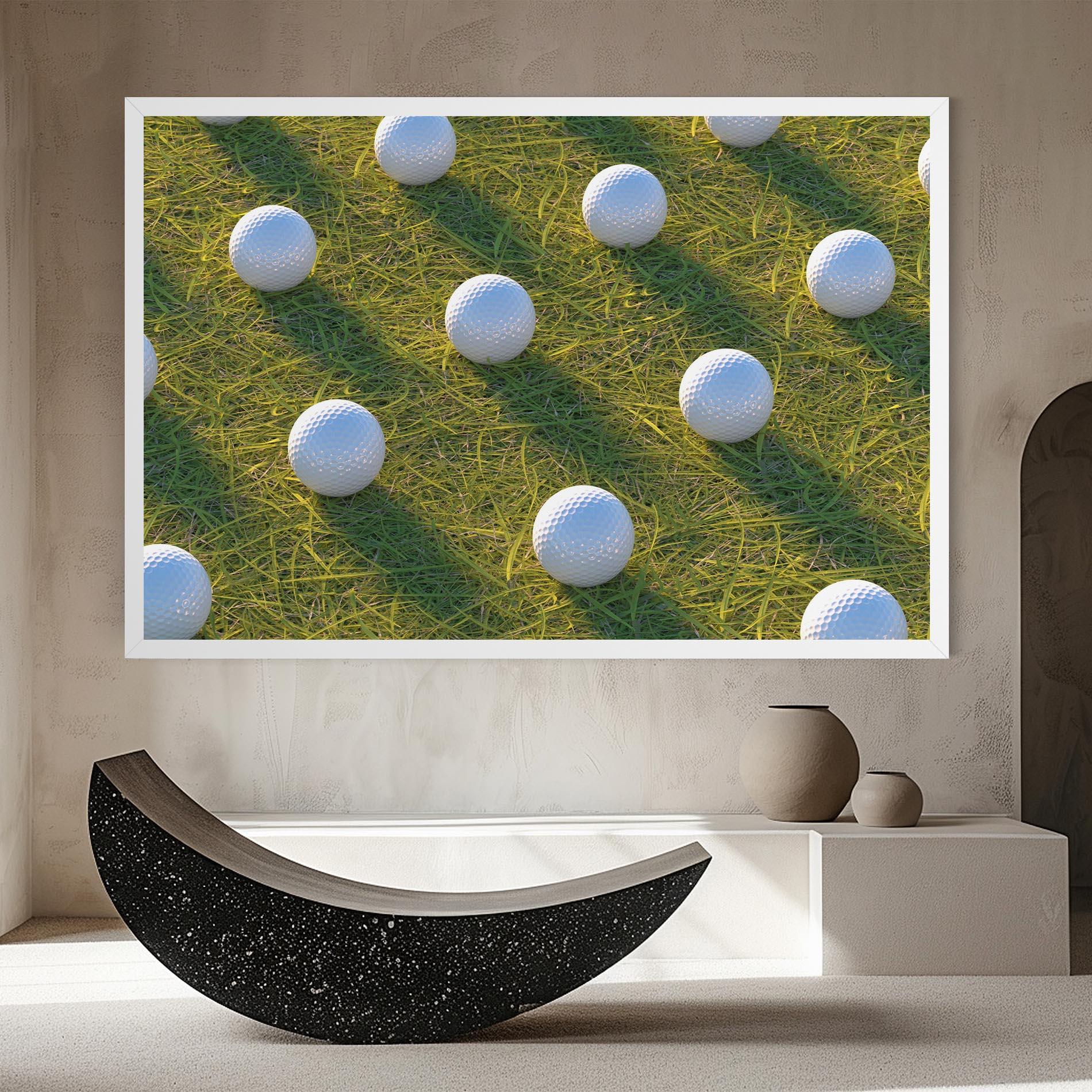 Obraz na Płótnie Golf Ball On Grass mockup 8