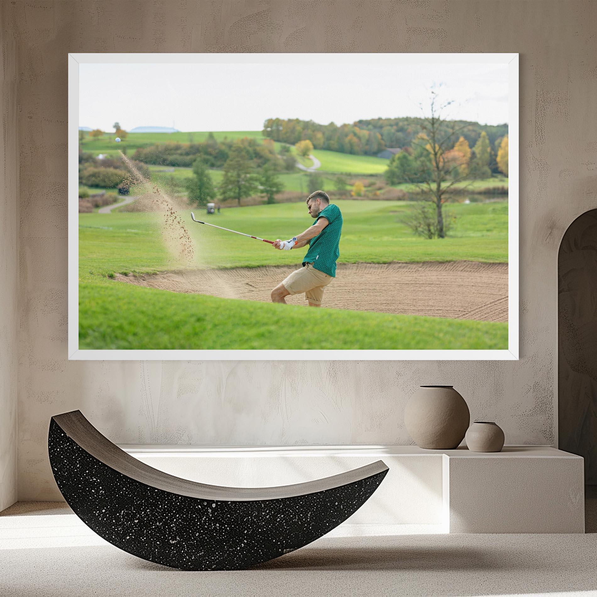 Obraz na Płótnie Green Tshirt Golf Player mockup 8