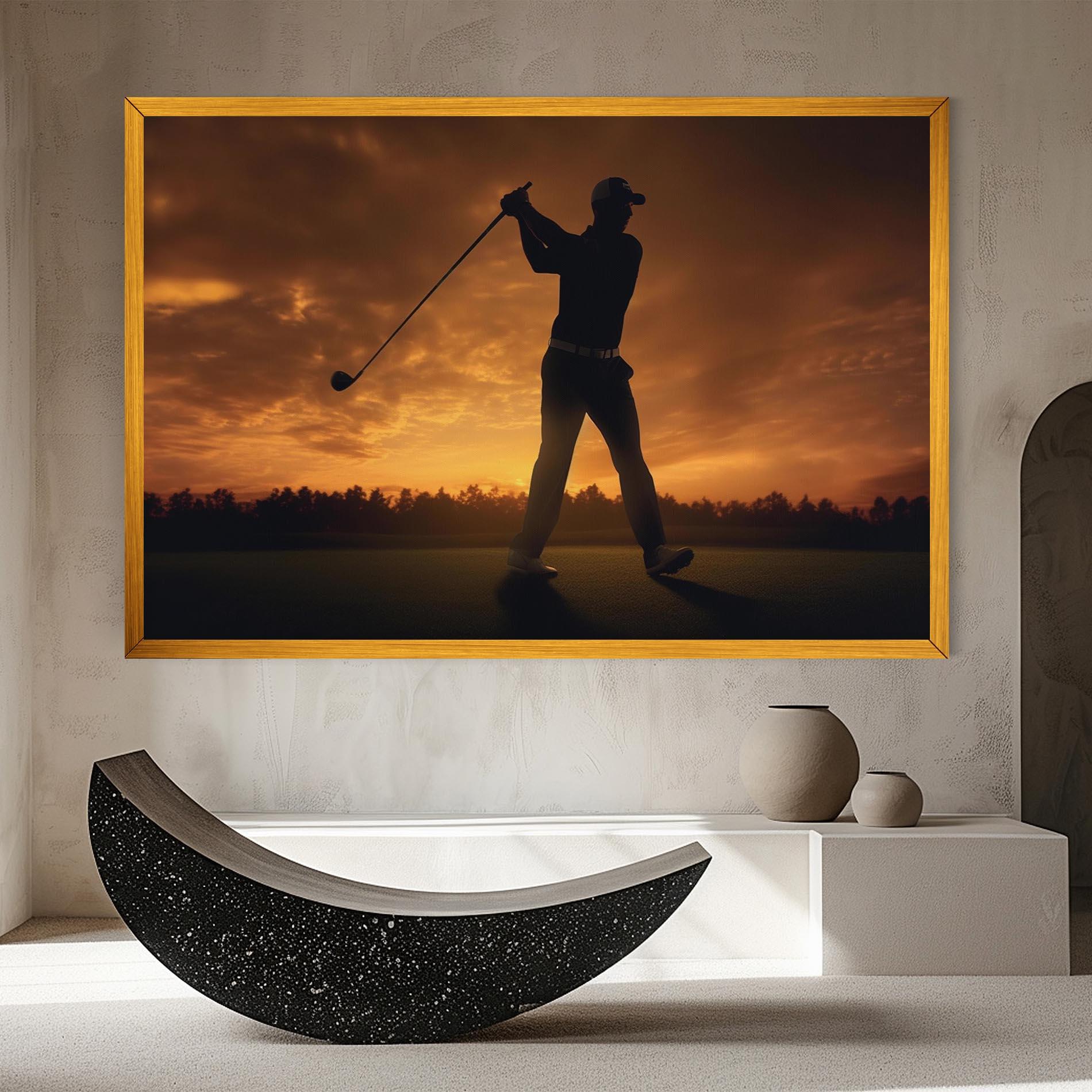 Obraz na Płótnie Golf Course Sunset mockup 8