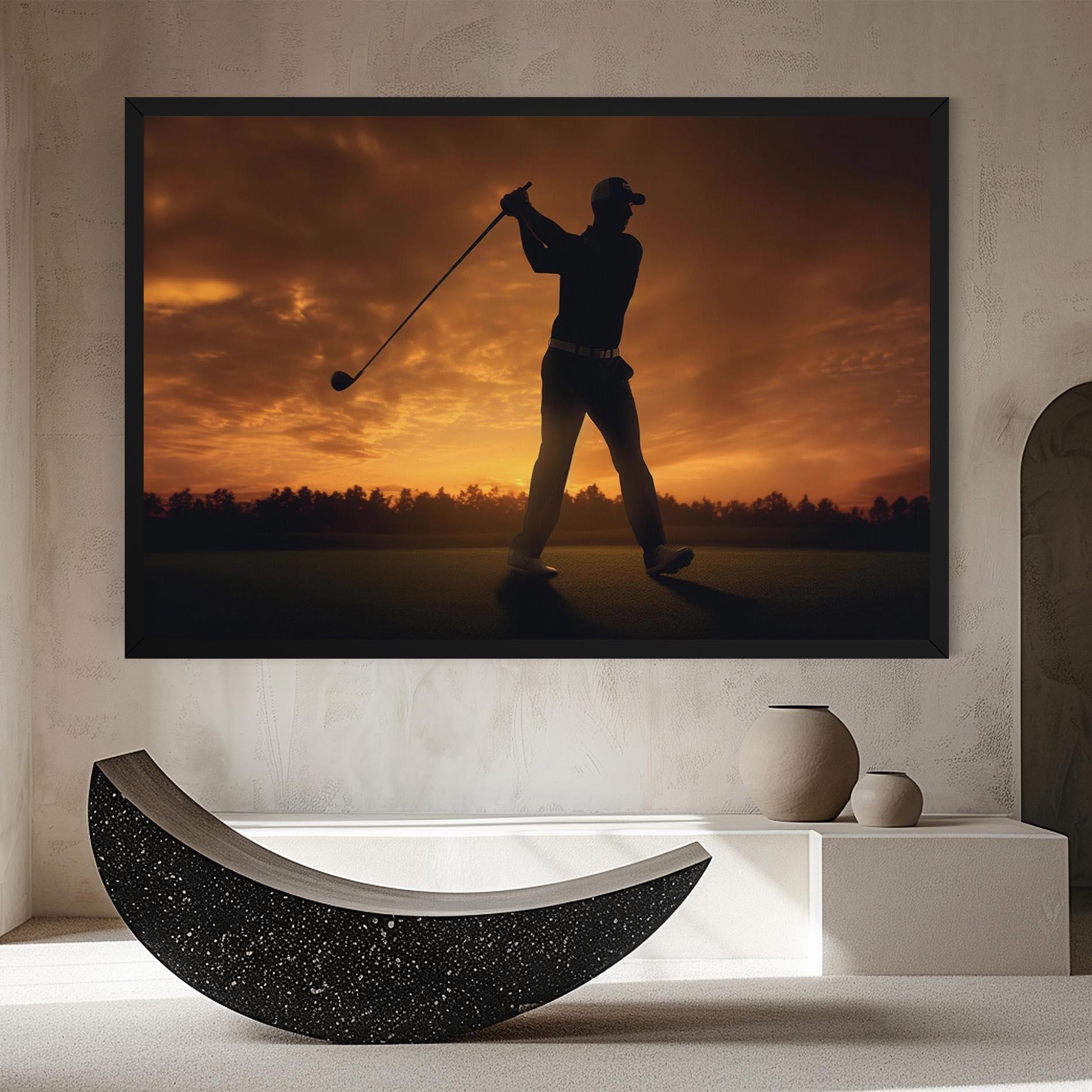 Obraz na Płótnie Golf Course Sunset mockup 8
