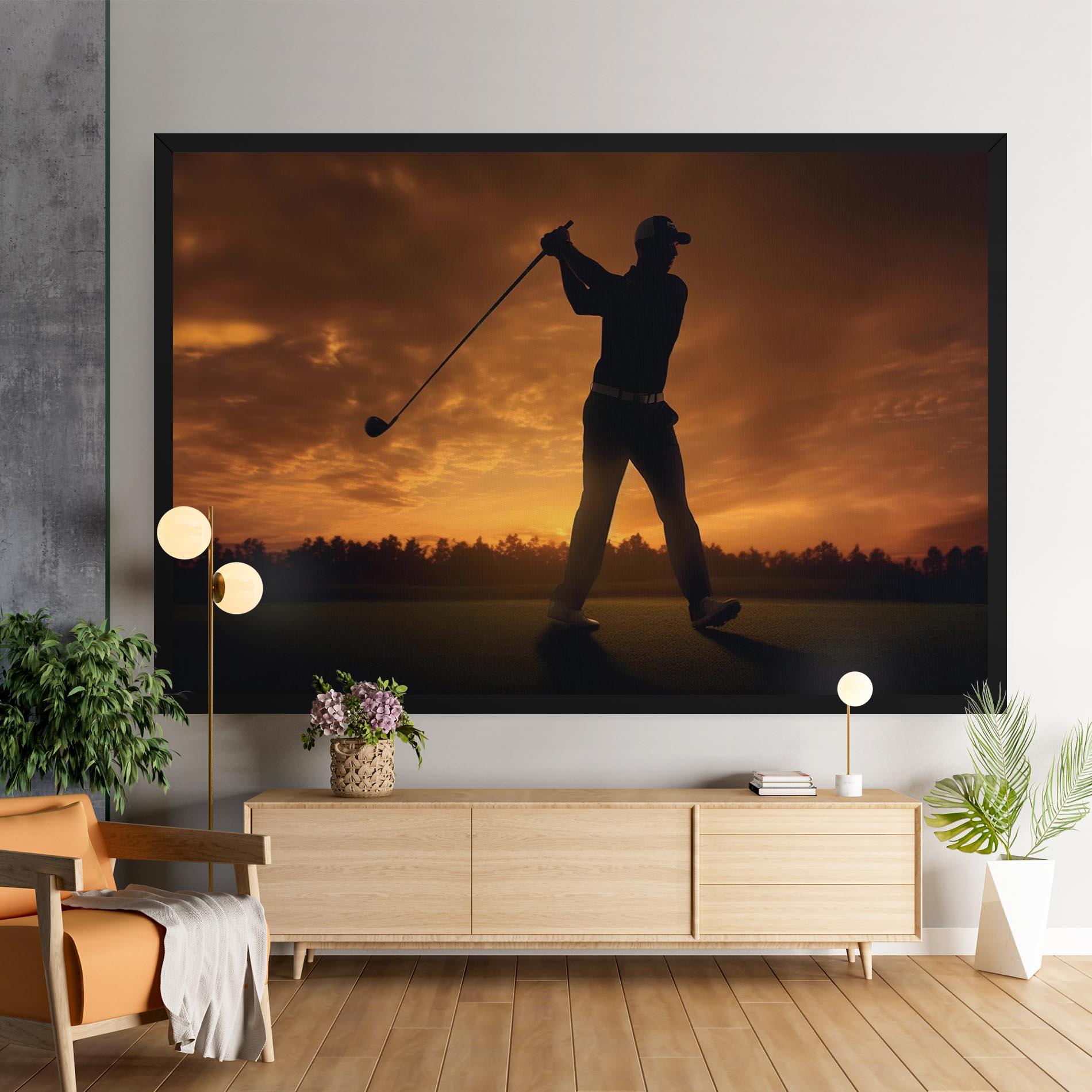 Obraz na Płótnie Golf Course Sunset mockup 9