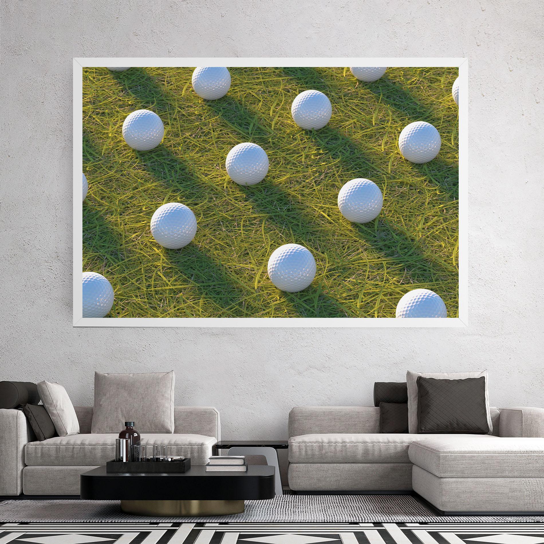 Obraz na Płótnie Golf Ball On Grass mockup 2
