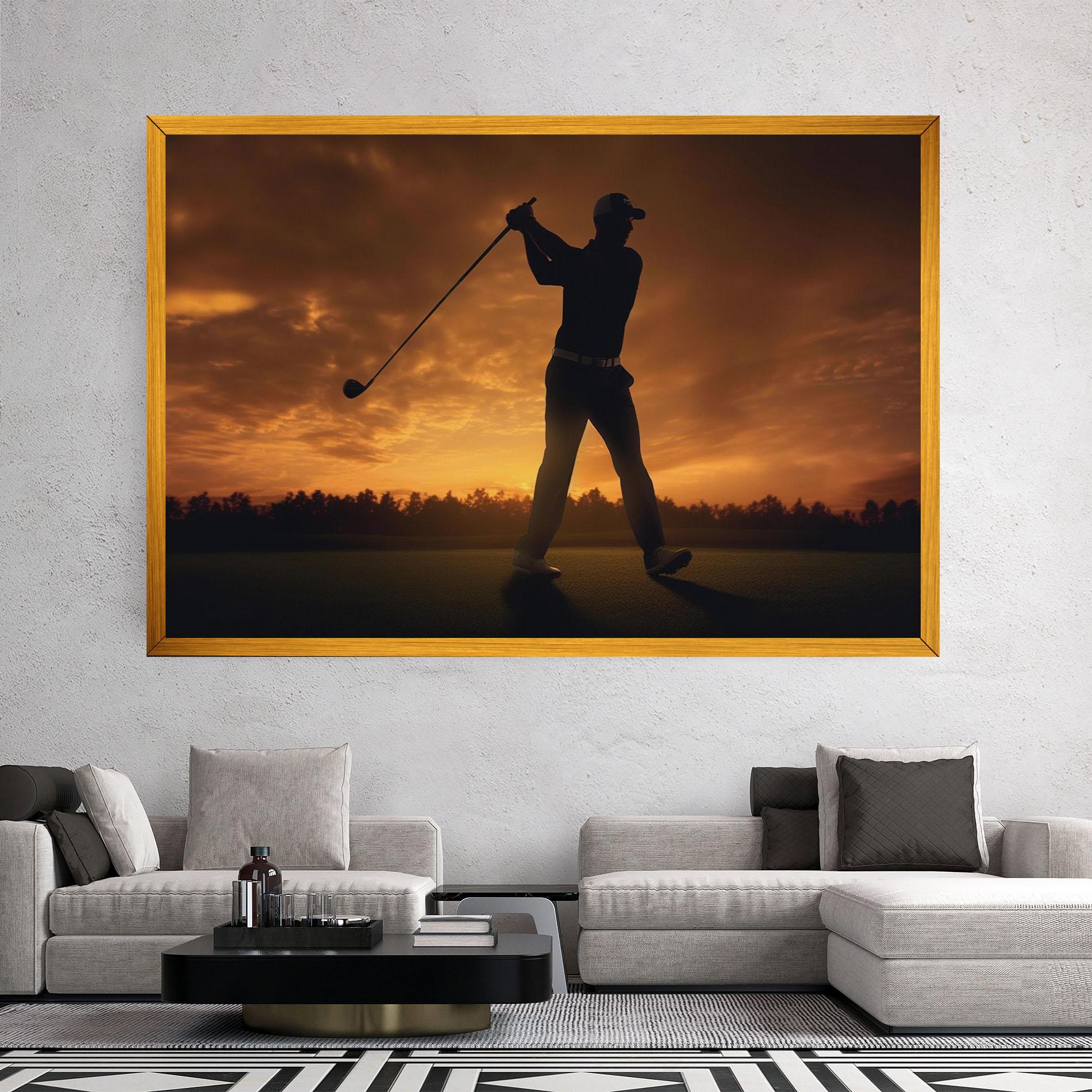 Obraz na Płótnie Golf Course Sunset mockup 2