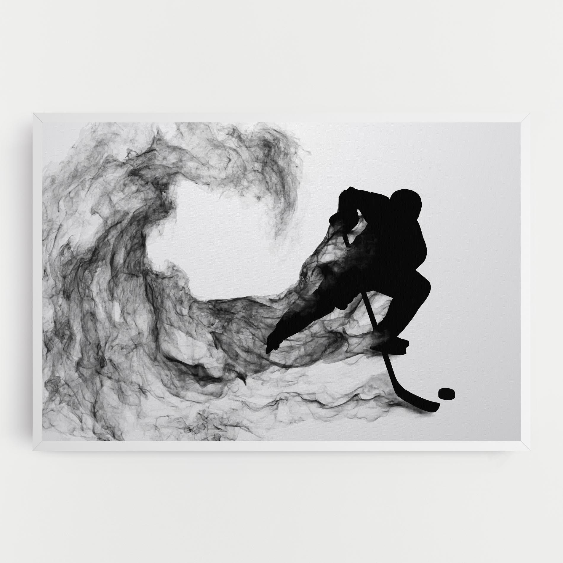 Obraz na Płótnie Black Smoke Hockey mockup 0