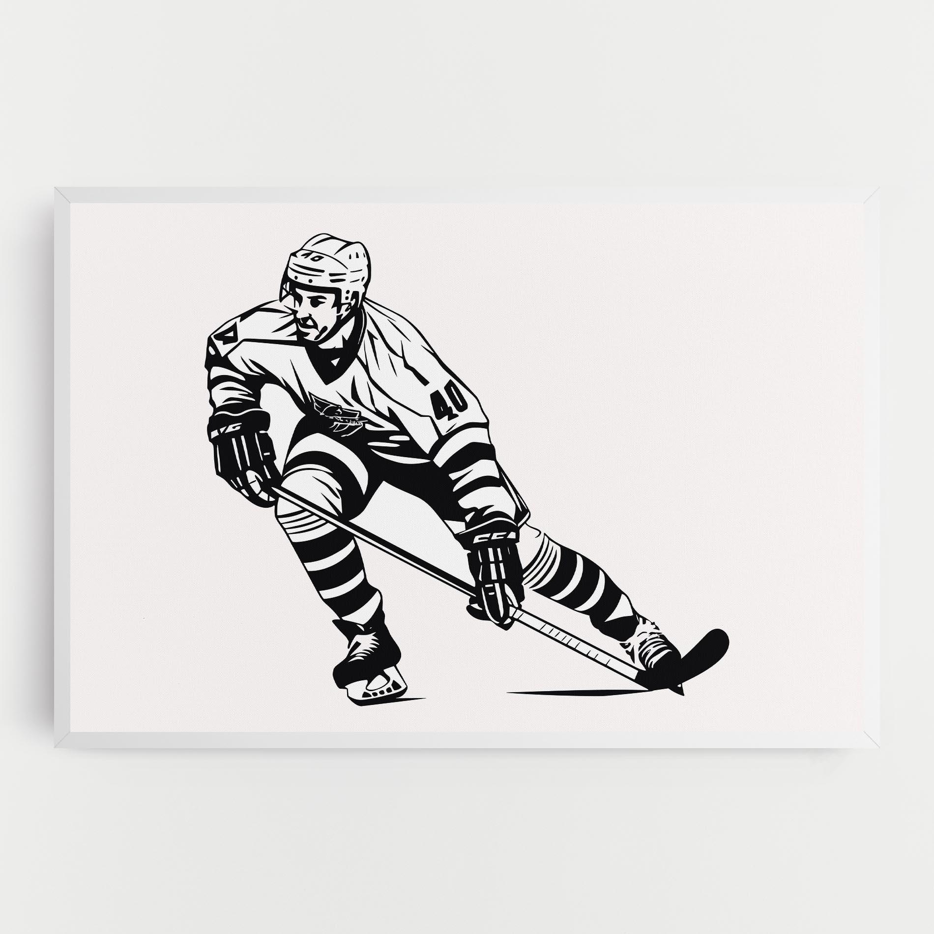 Obraz na Płótnie Hockey Player mockup 0