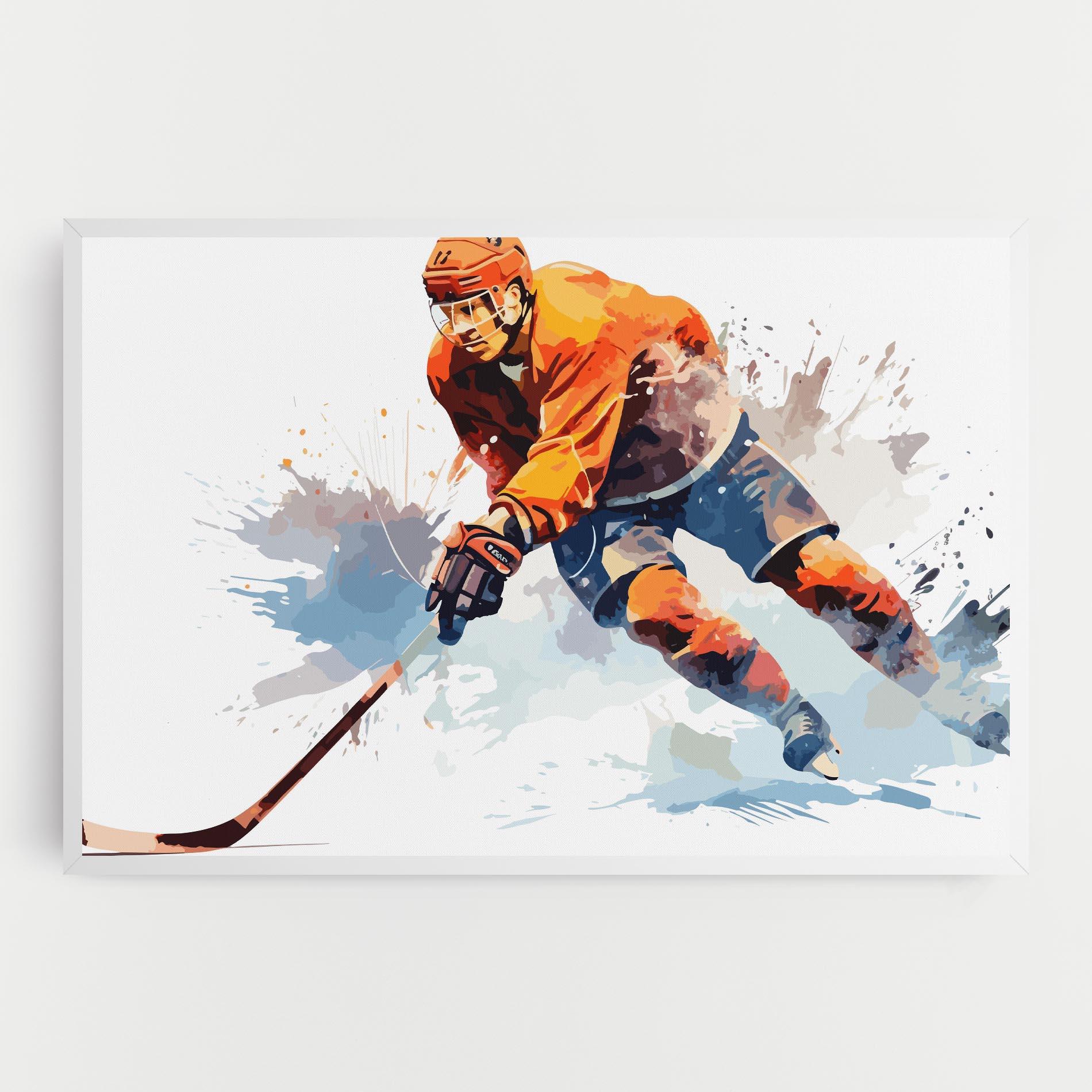 Obraz na Płótnie Orange Hockey mockup 0
