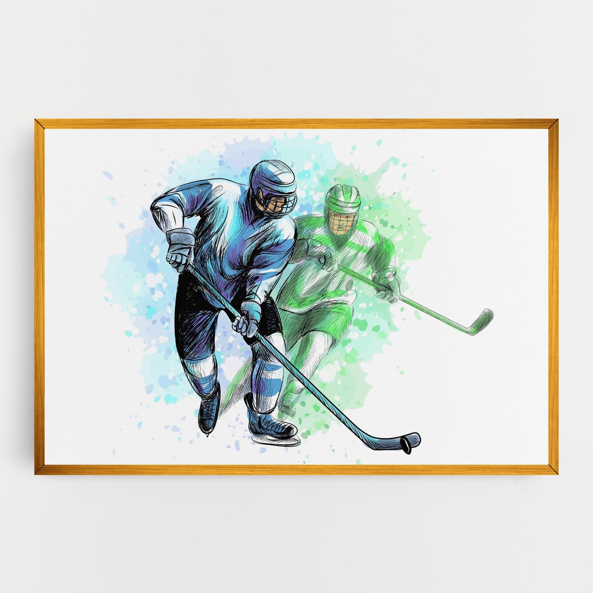 Green Blue Hockey mockup 0