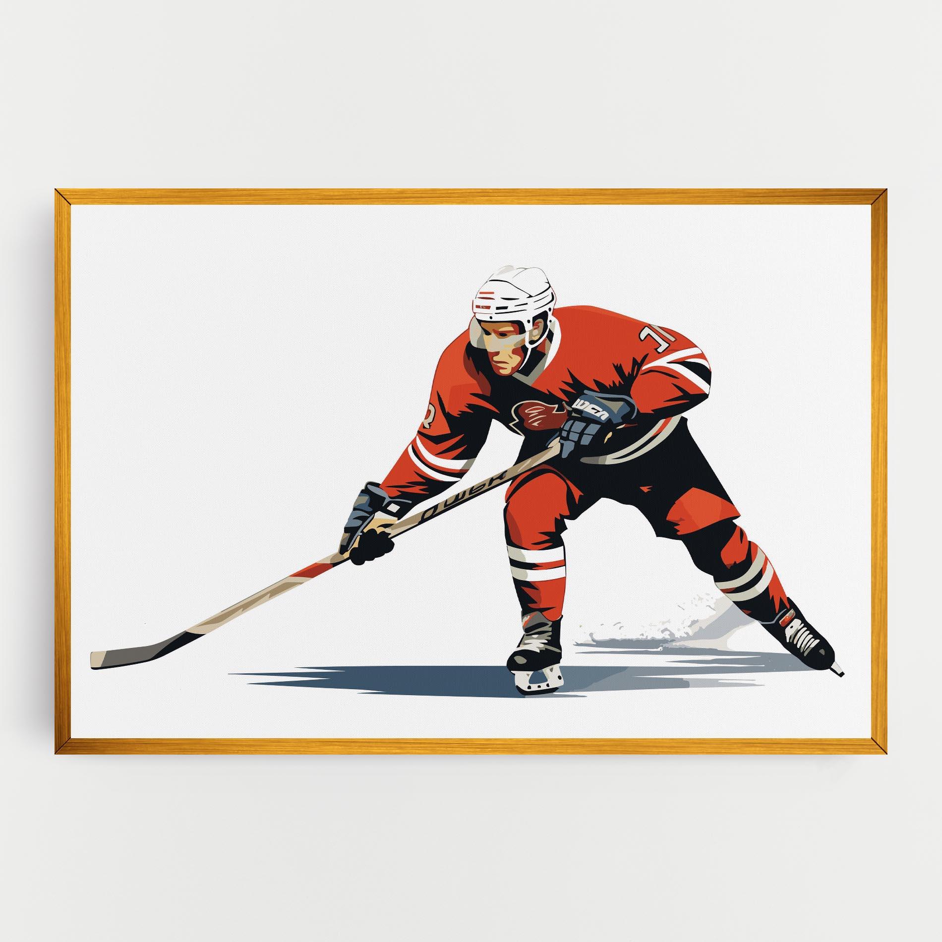 Obraz na Płótnie Hockey Orange Player mockup 0