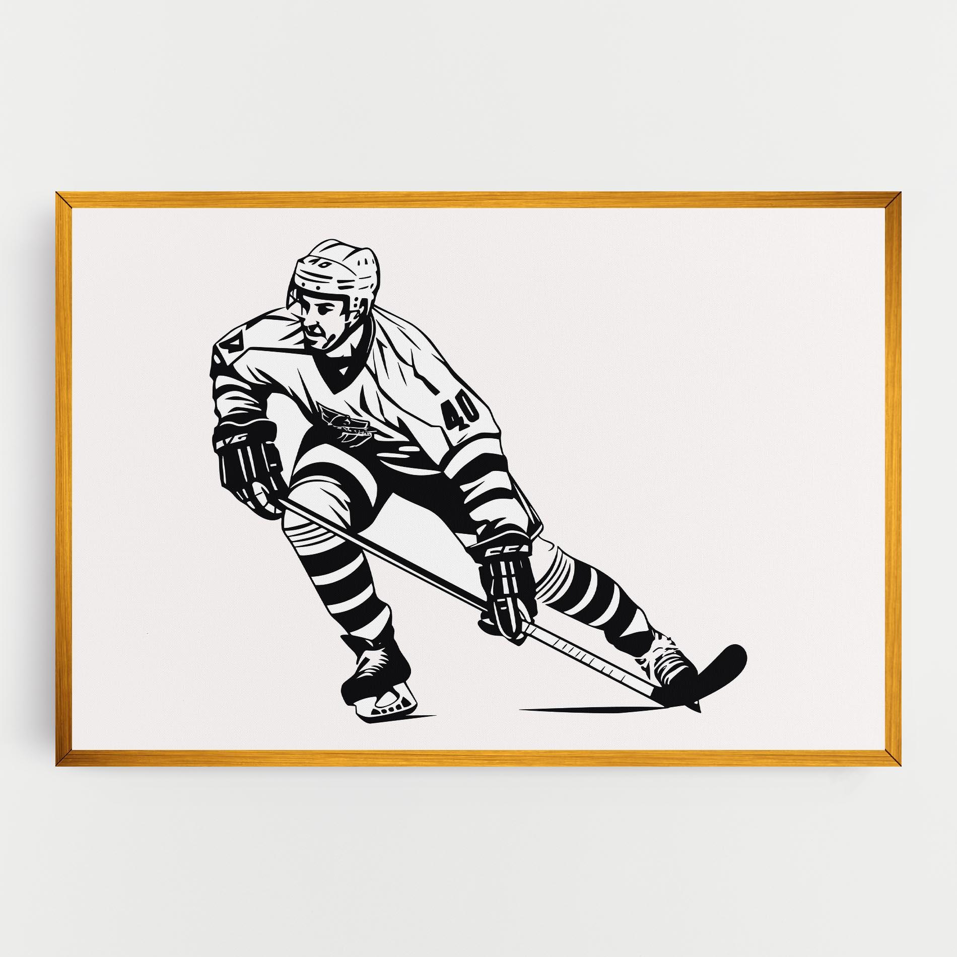 Obraz na Płótnie Hockey Player mockup 0