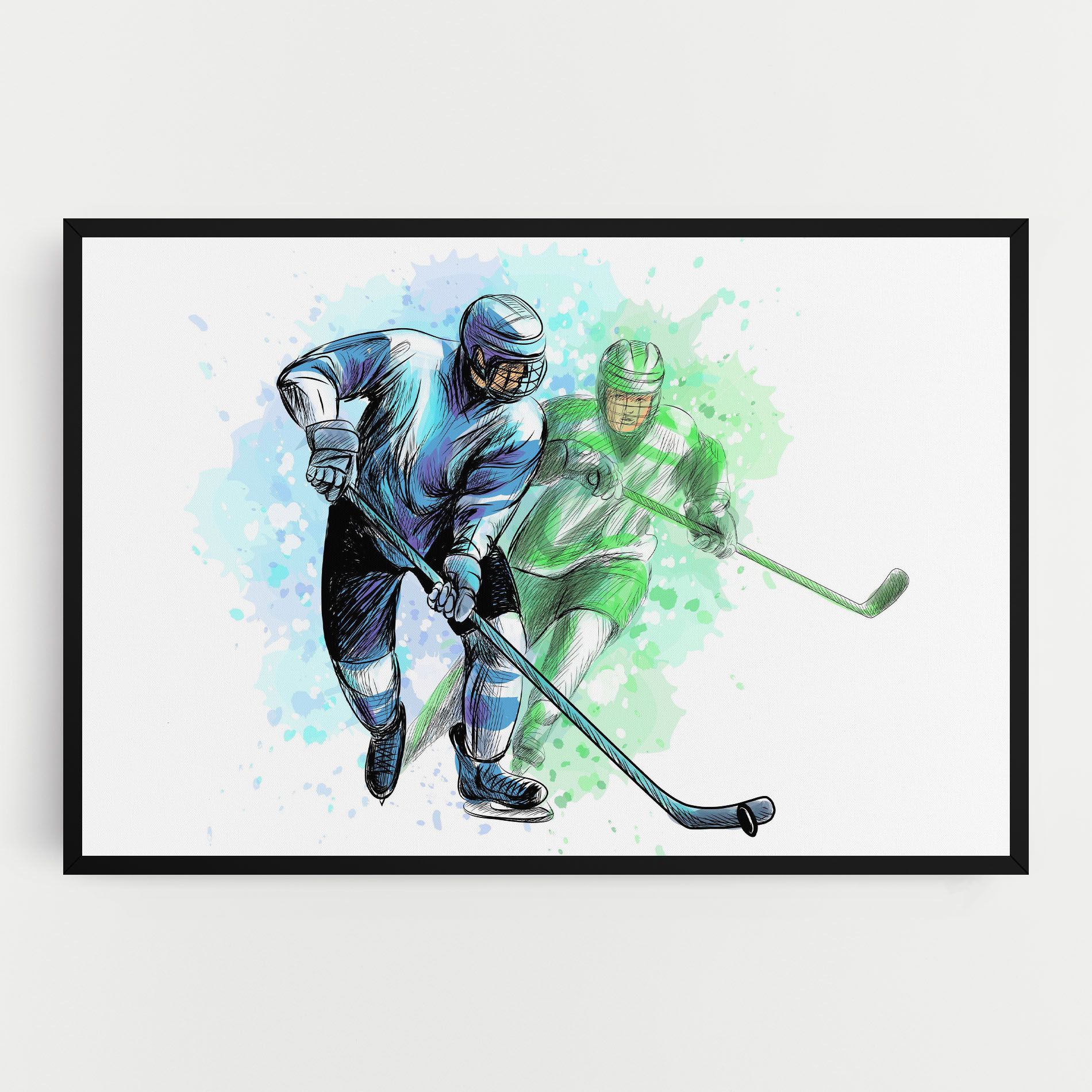 Green Blue Hockey mockup 0