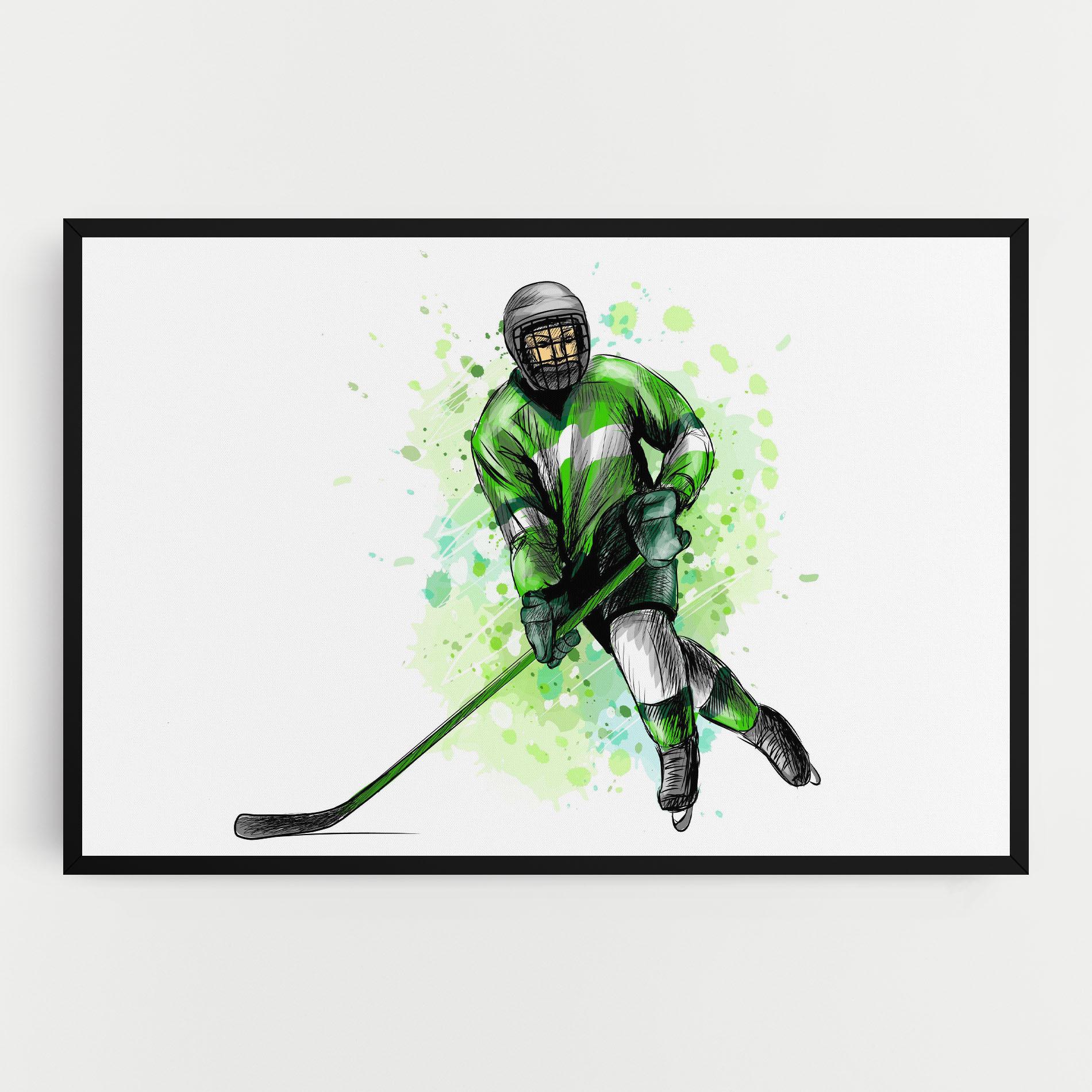 Obraz na Płótnie Green Hockey mockup 0