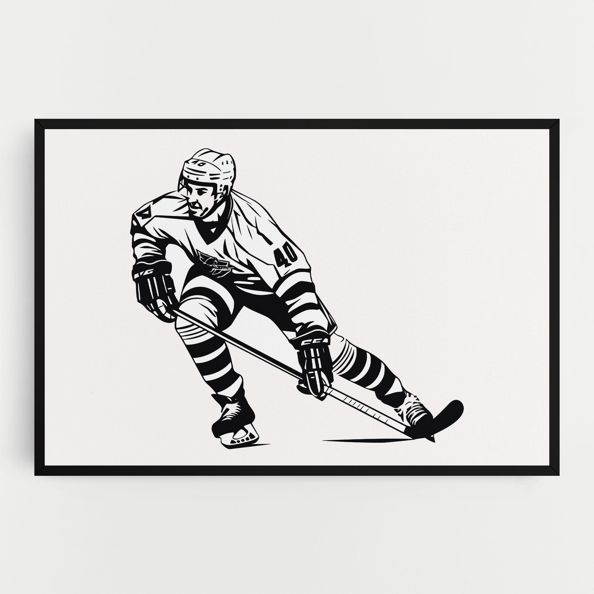 Obraz na Płótnie Hockey Player mockup 0