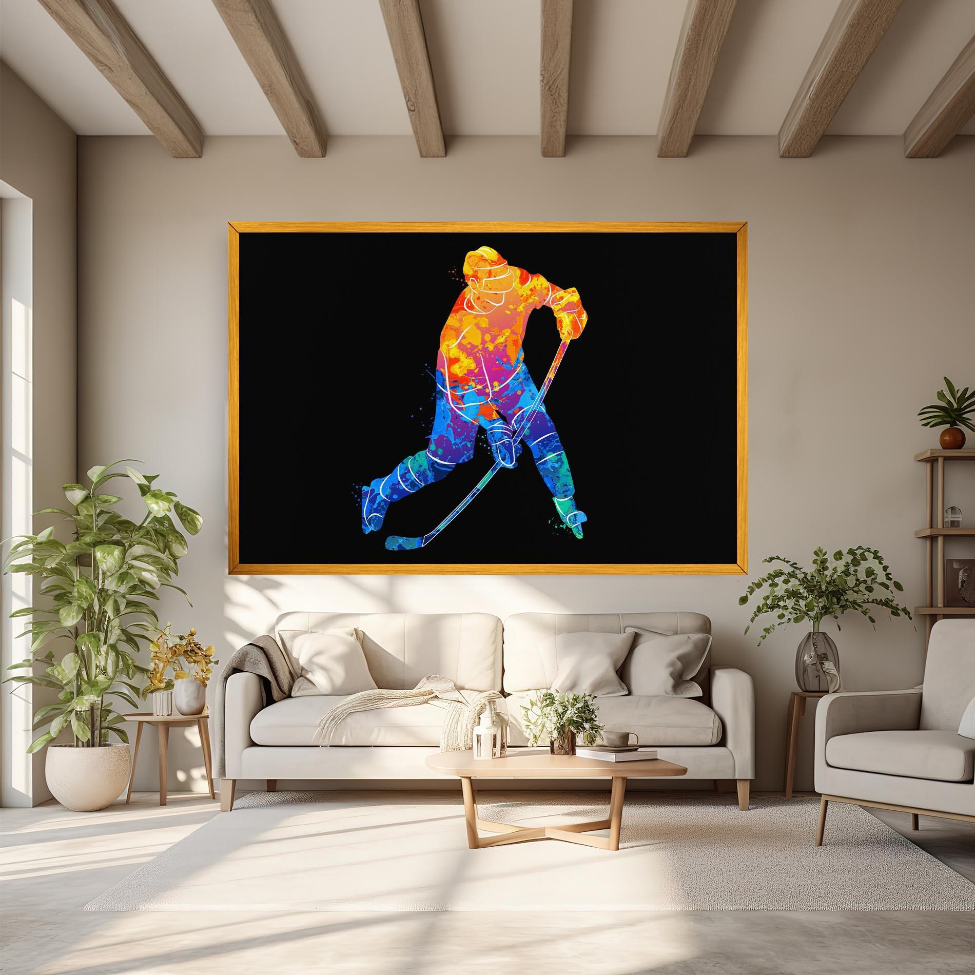 Obraz na Płótnie Color Mix Hockey mockup 6