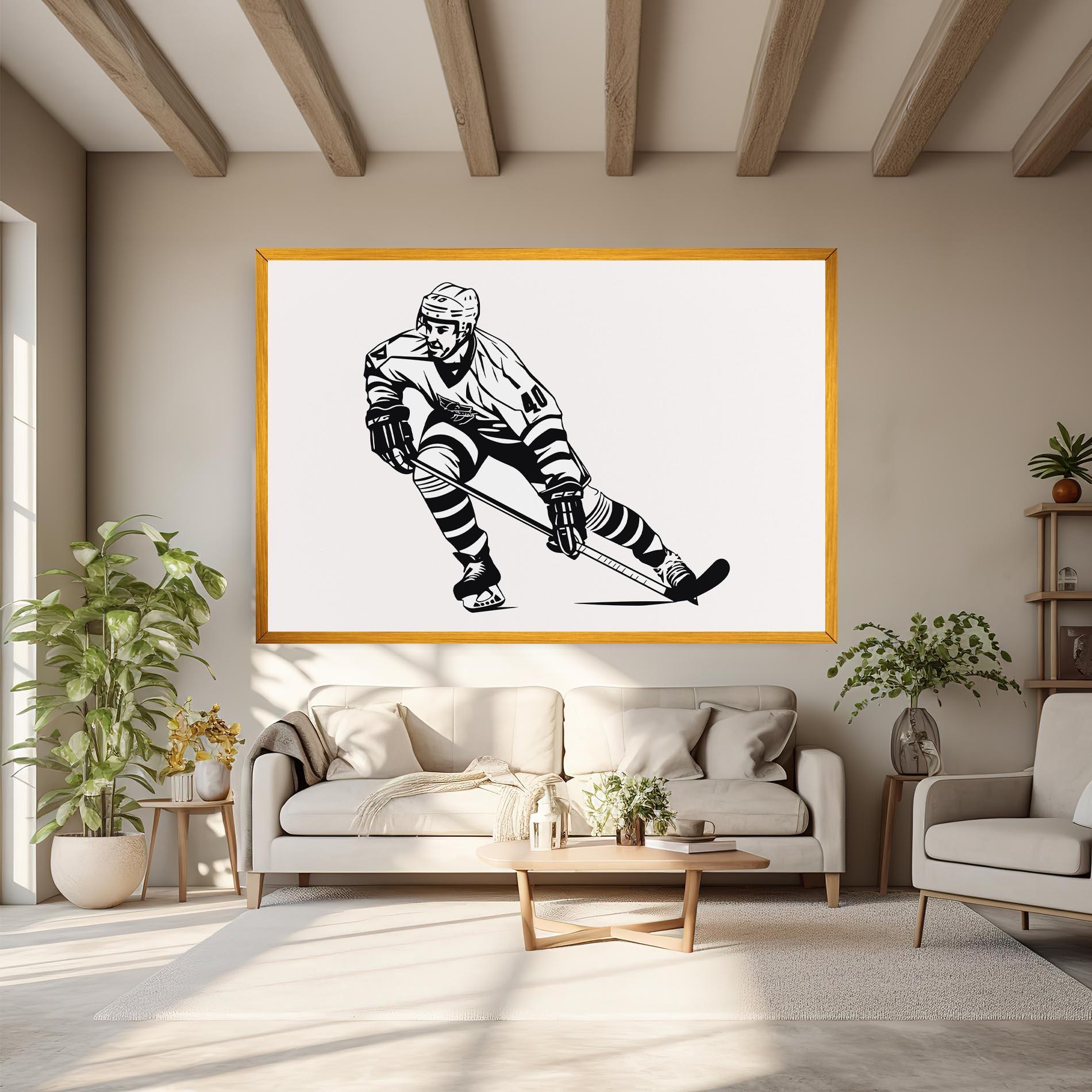 Obraz na Płótnie Hockey Player mockup 6