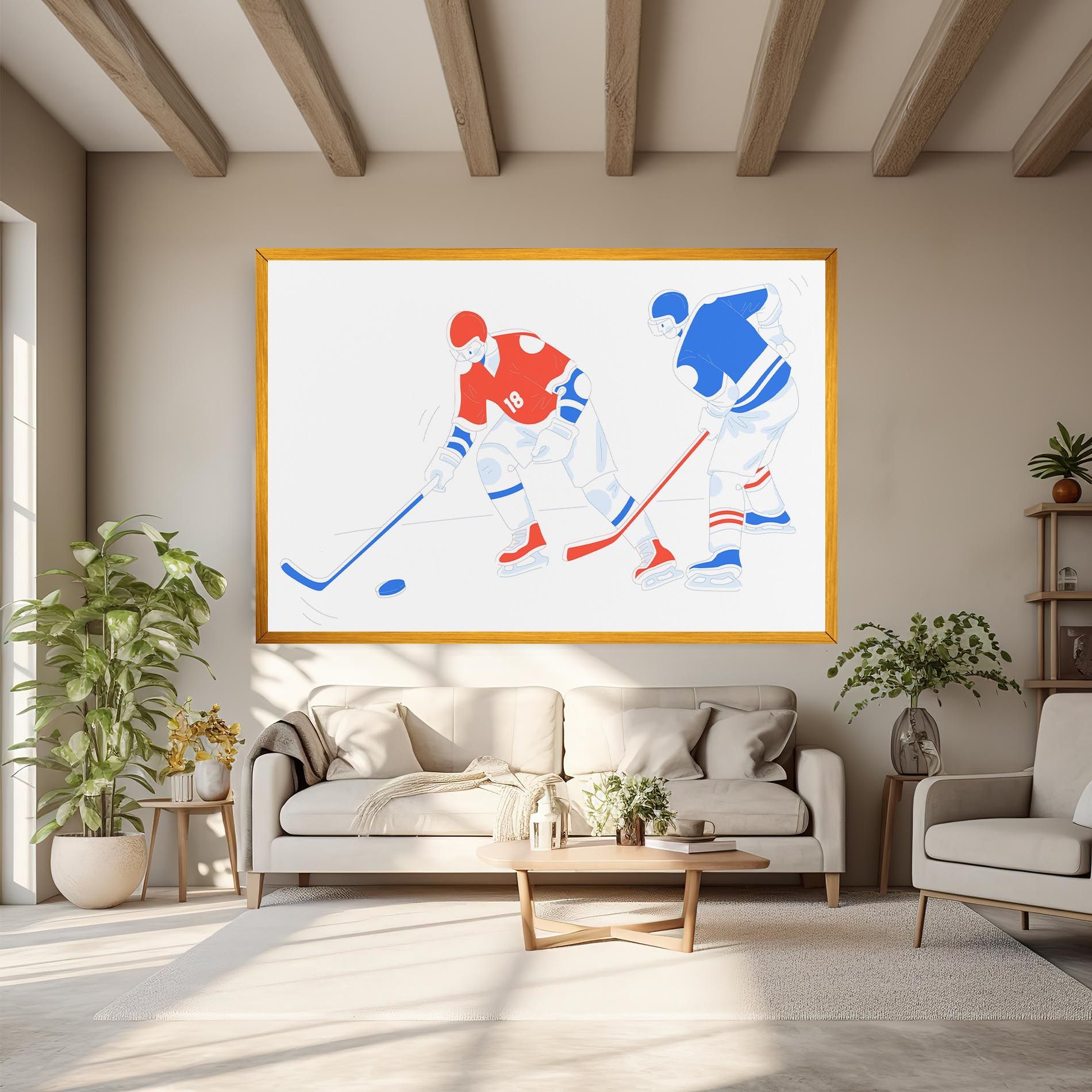 Orange Blue Hockey mockup 6