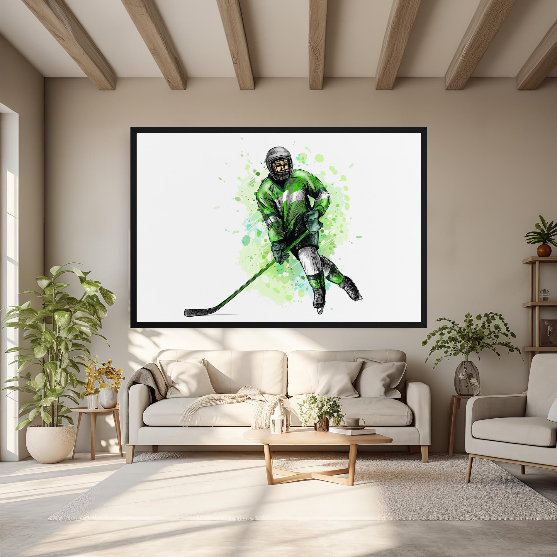 Obraz na Płótnie Green Hockey mockup 6