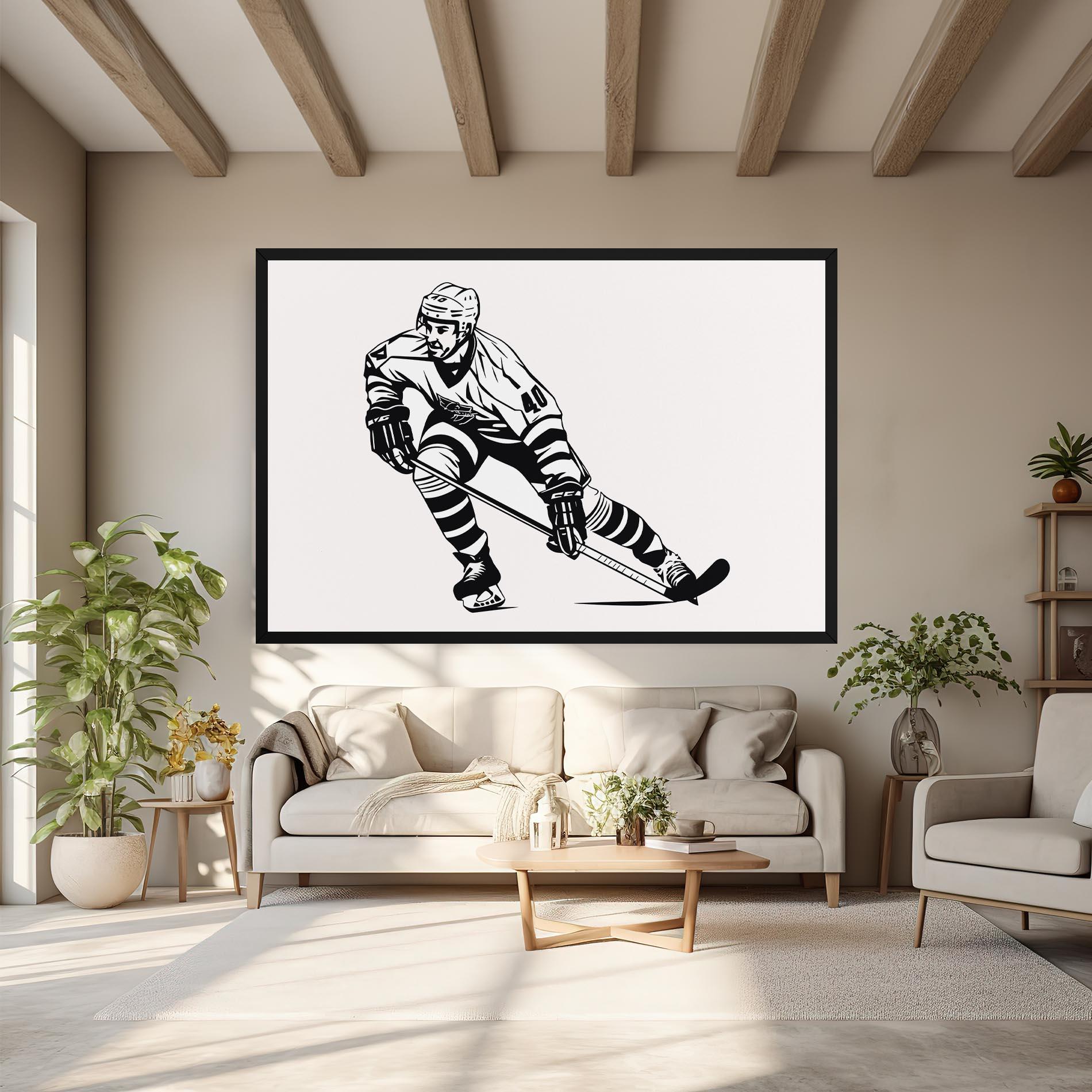 Obraz na Płótnie Hockey Player mockup 6