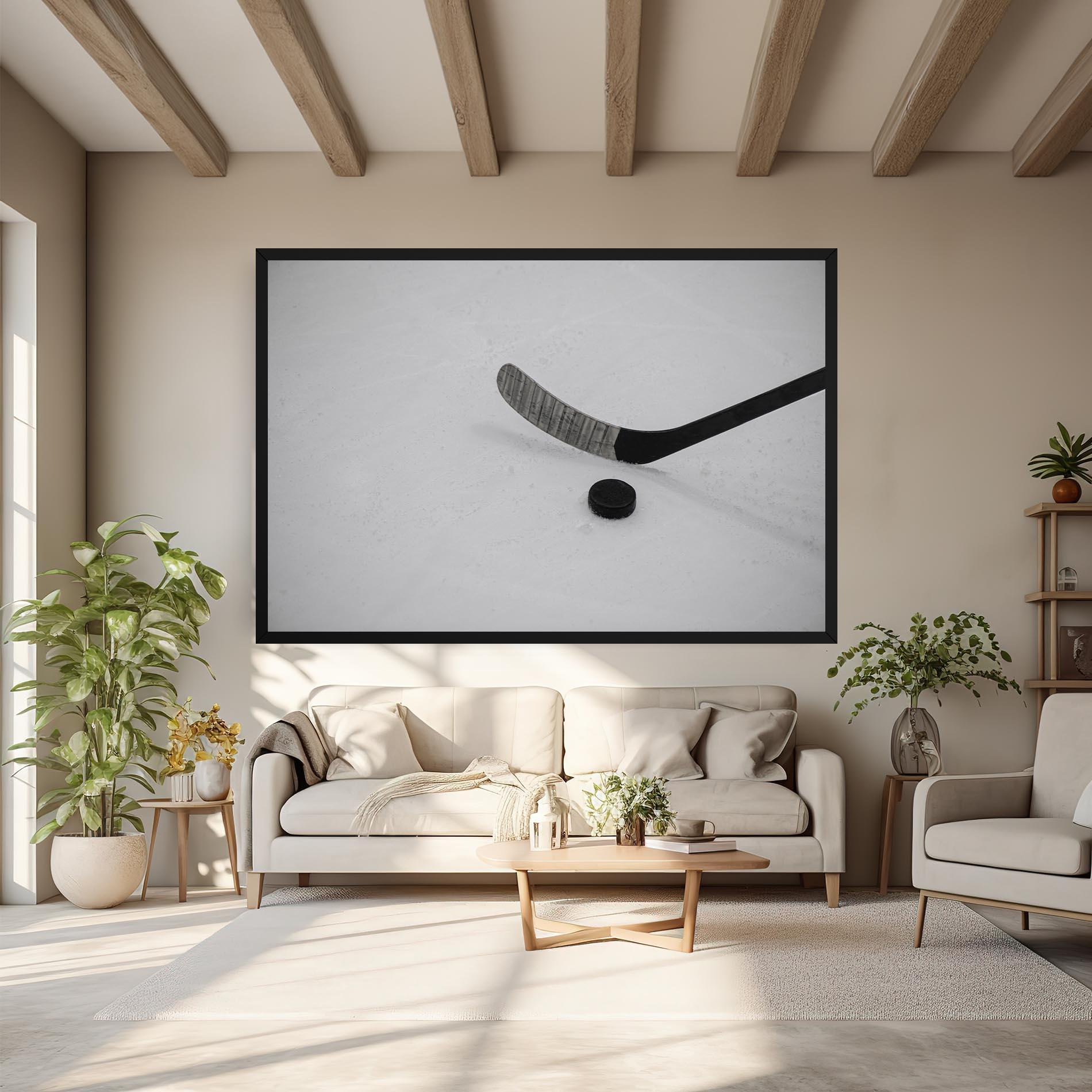 Obraz na Płótnie Hockey Puck mockup 6