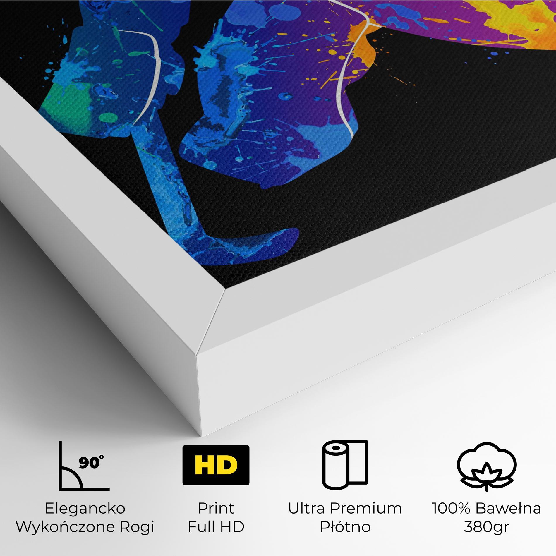 Obraz na Płótnie Blue Purple Hockey mockup 4