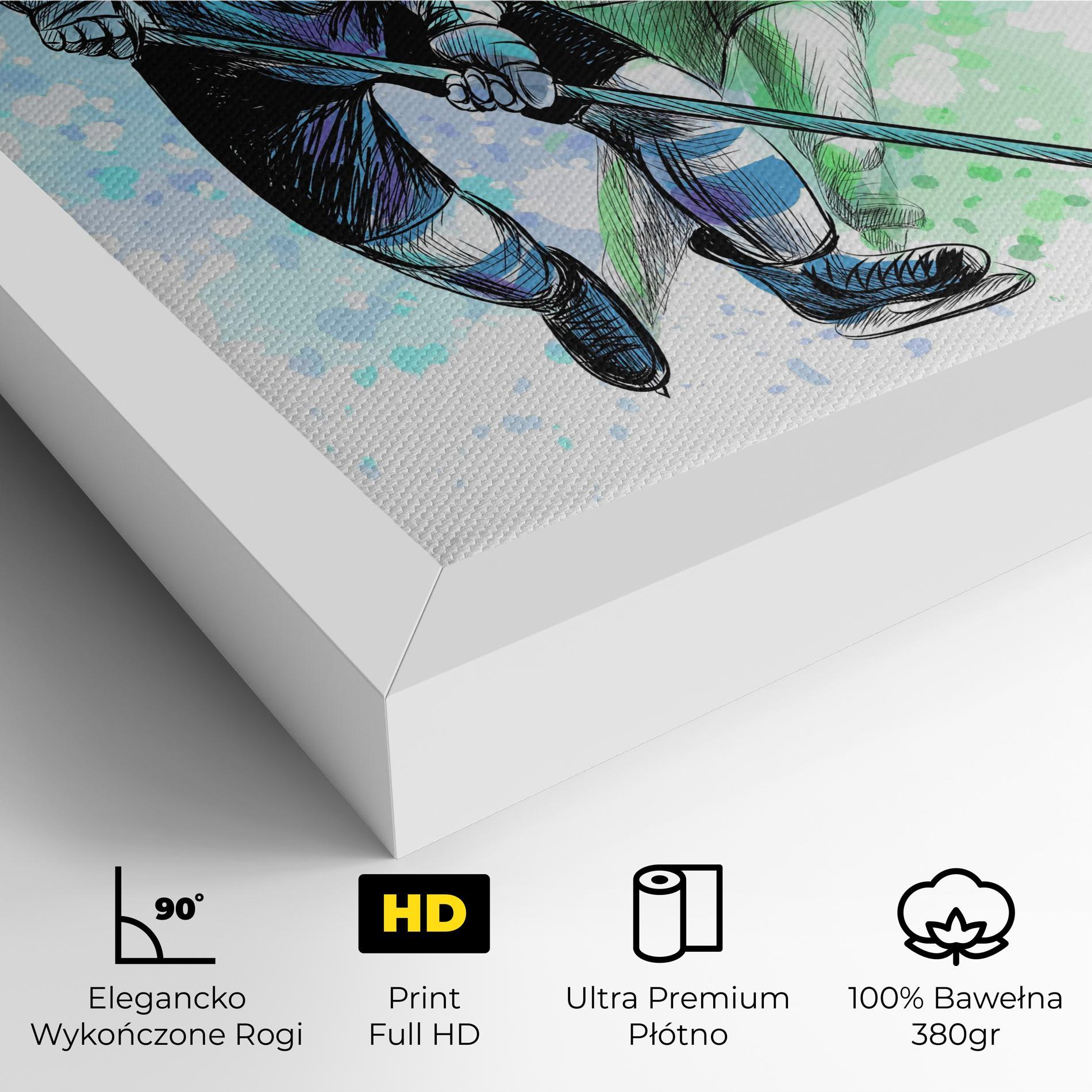 Obraz na Płótnie Green Blue Hockey mockup 4