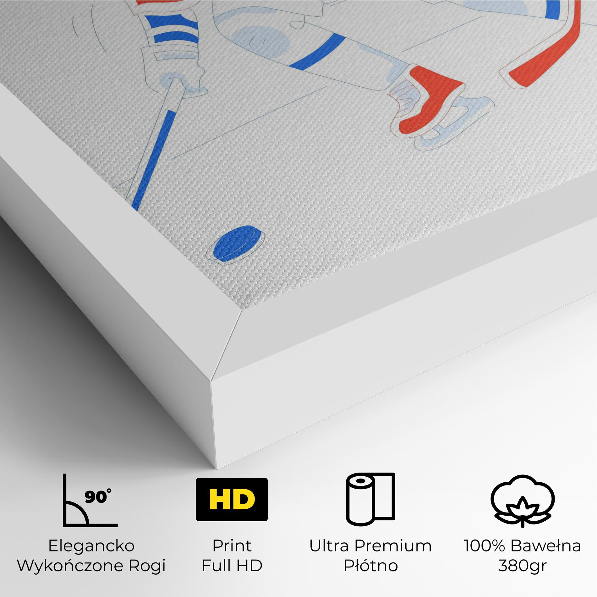 Obraz na Płótnie Orange Blue Hockey mockup 4