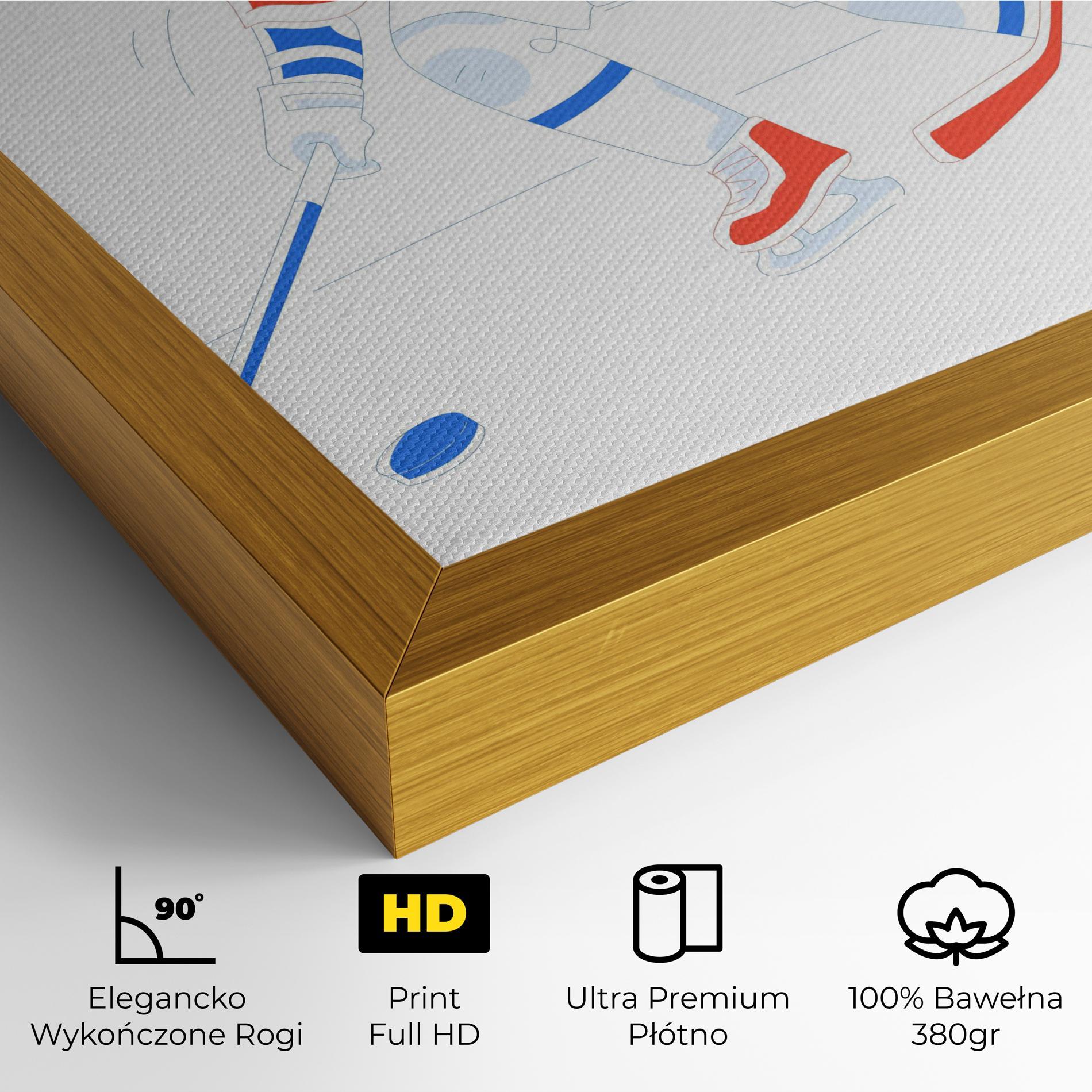 Obraz na Płótnie Orange Blue Hockey mockup 4