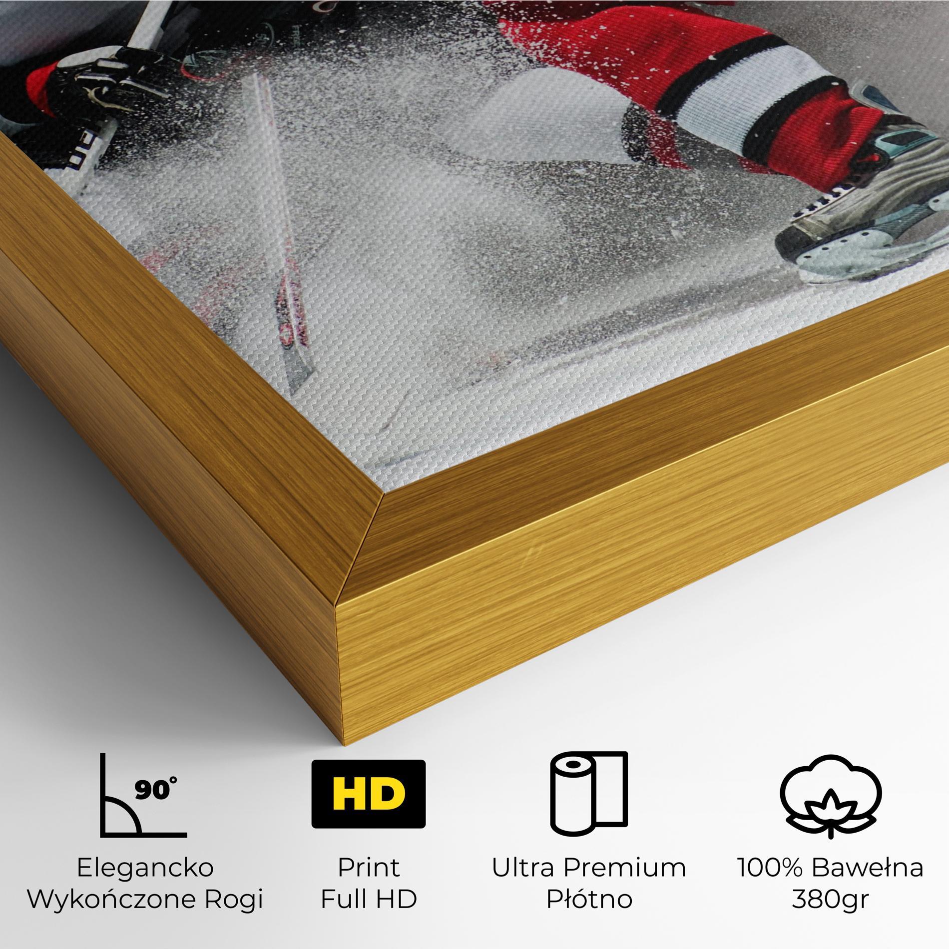 Obraz na Płótnie Red Hokey Player mockup 4