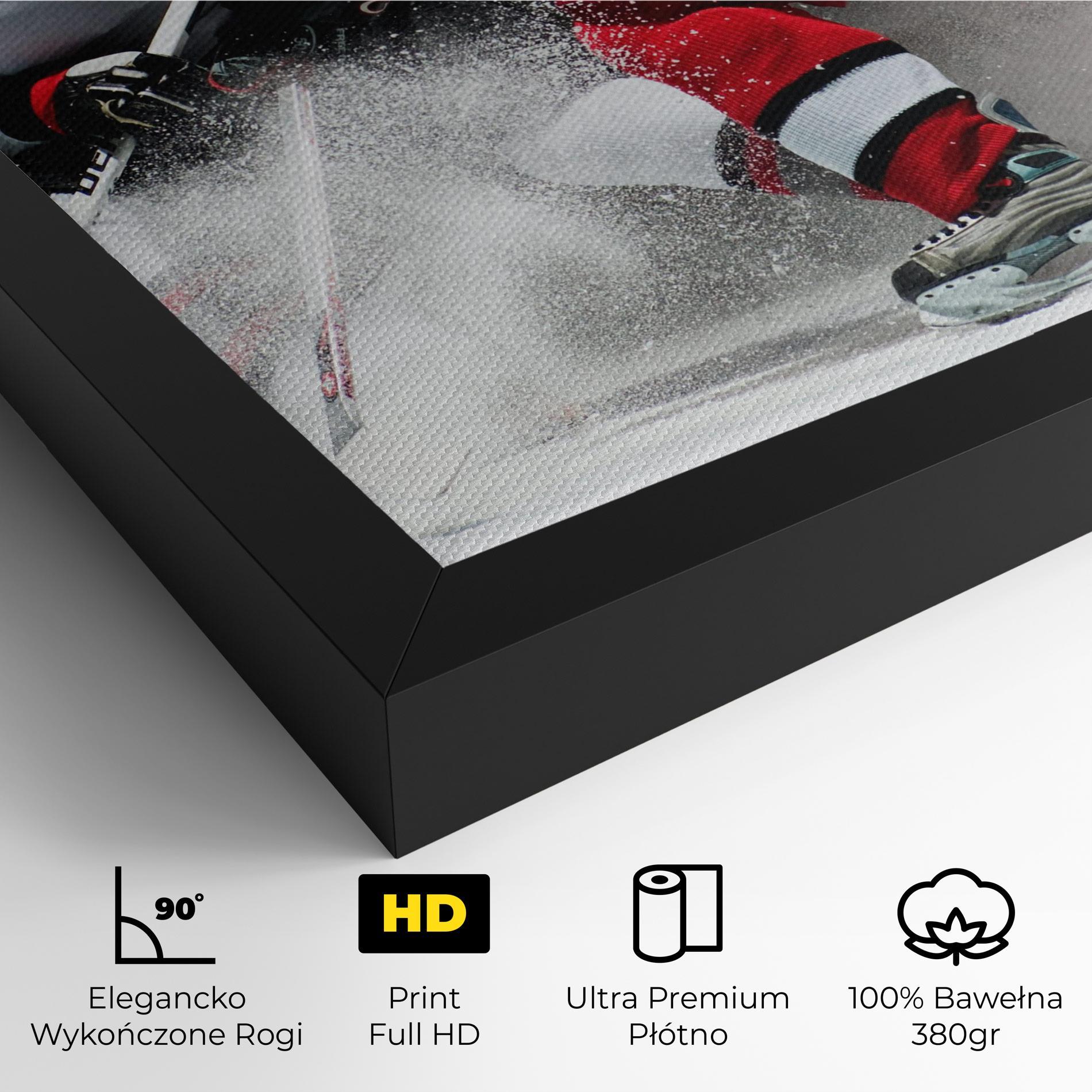 Obraz na Płótnie Red Hokey Player mockup 4