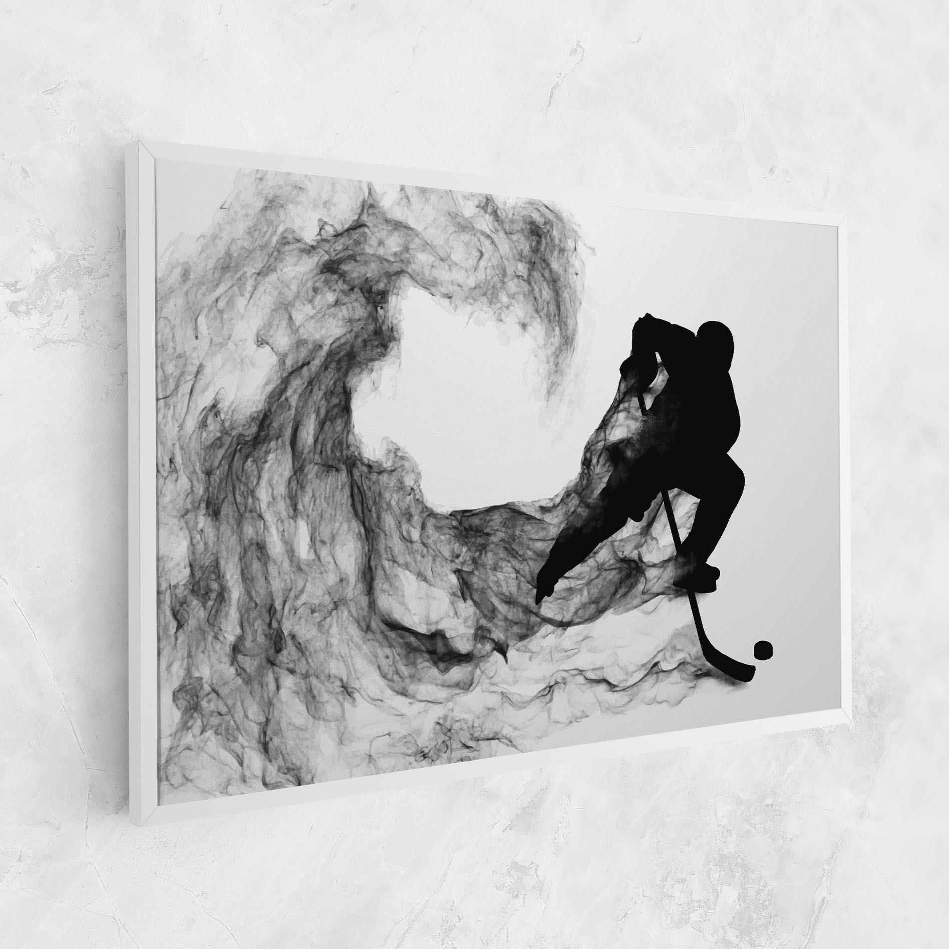 Obraz na Płótnie Black Smoke Hockey mockup 1