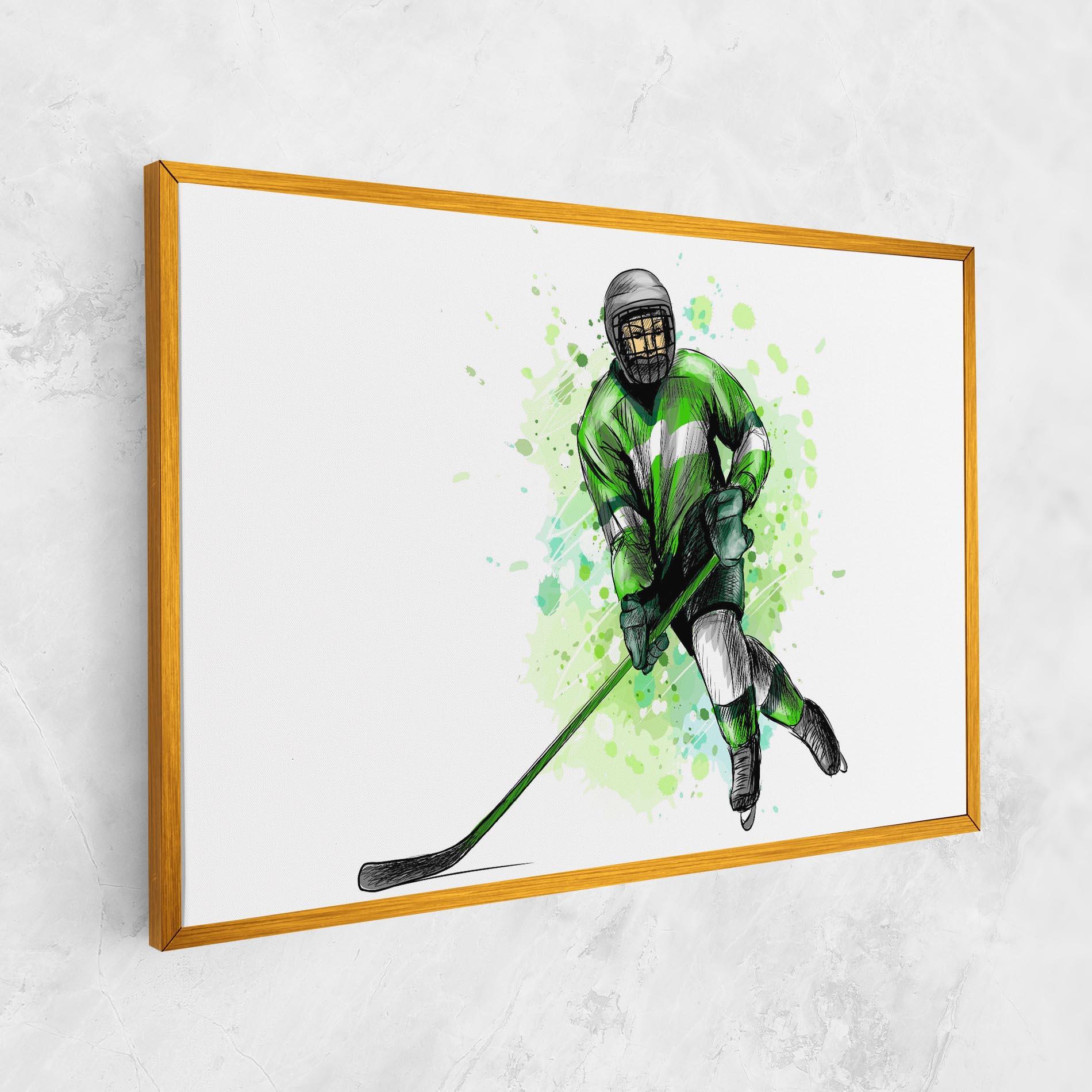 Obraz na Płótnie Green Hockey mockup 1