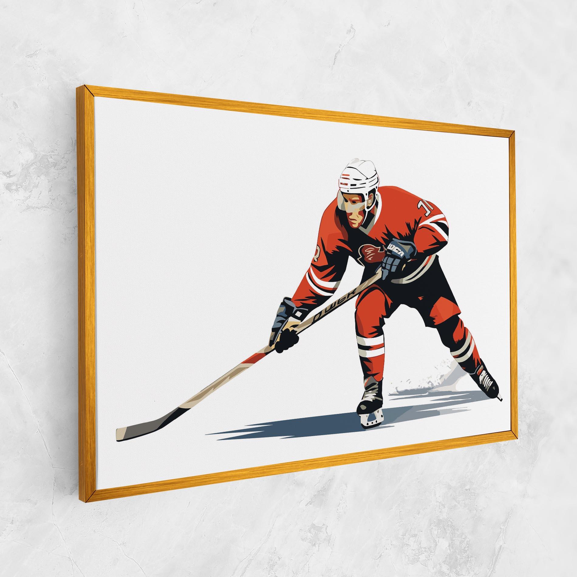Obraz na Płótnie Hockey Orange Player mockup 1
