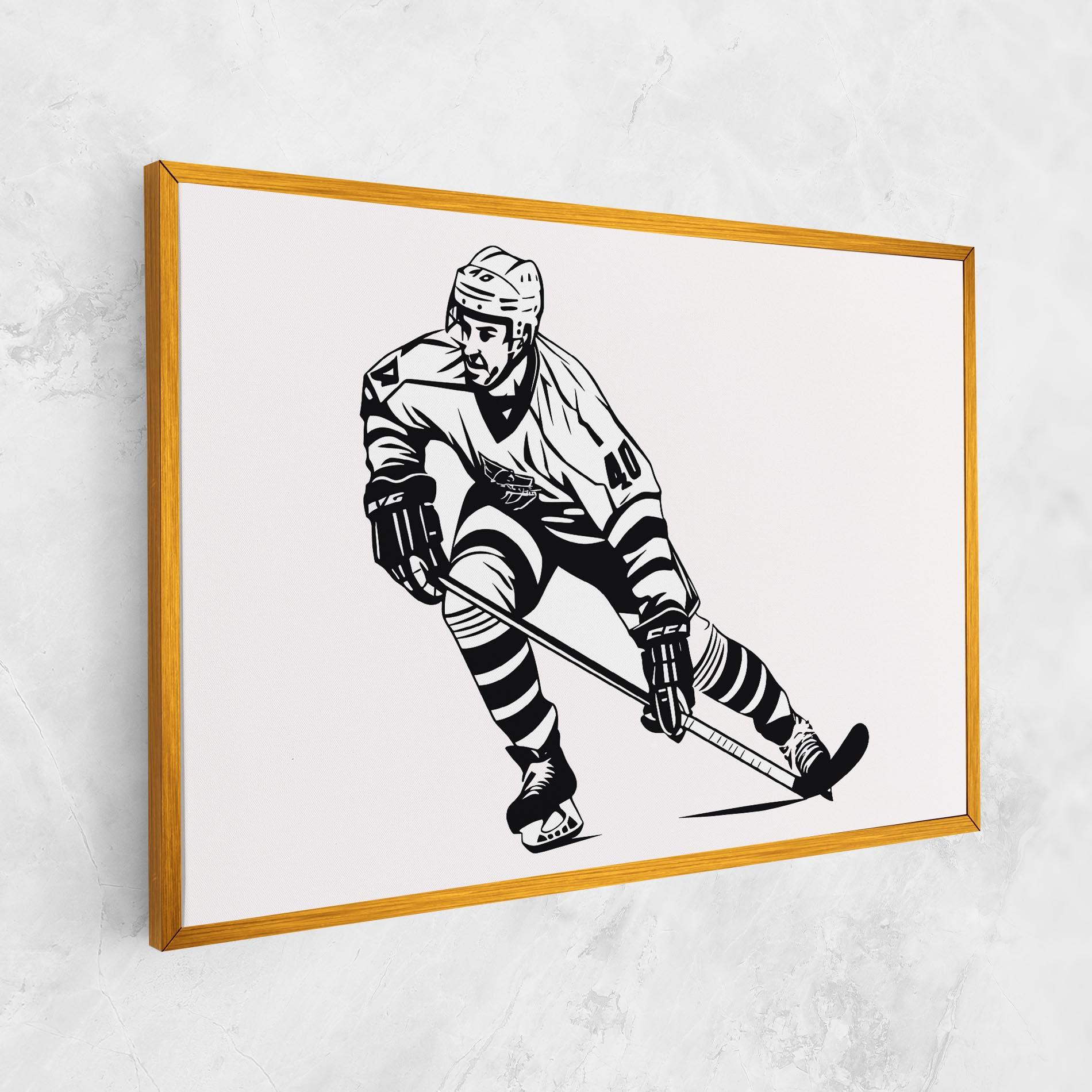 Obraz na Płótnie Hockey Player mockup 1