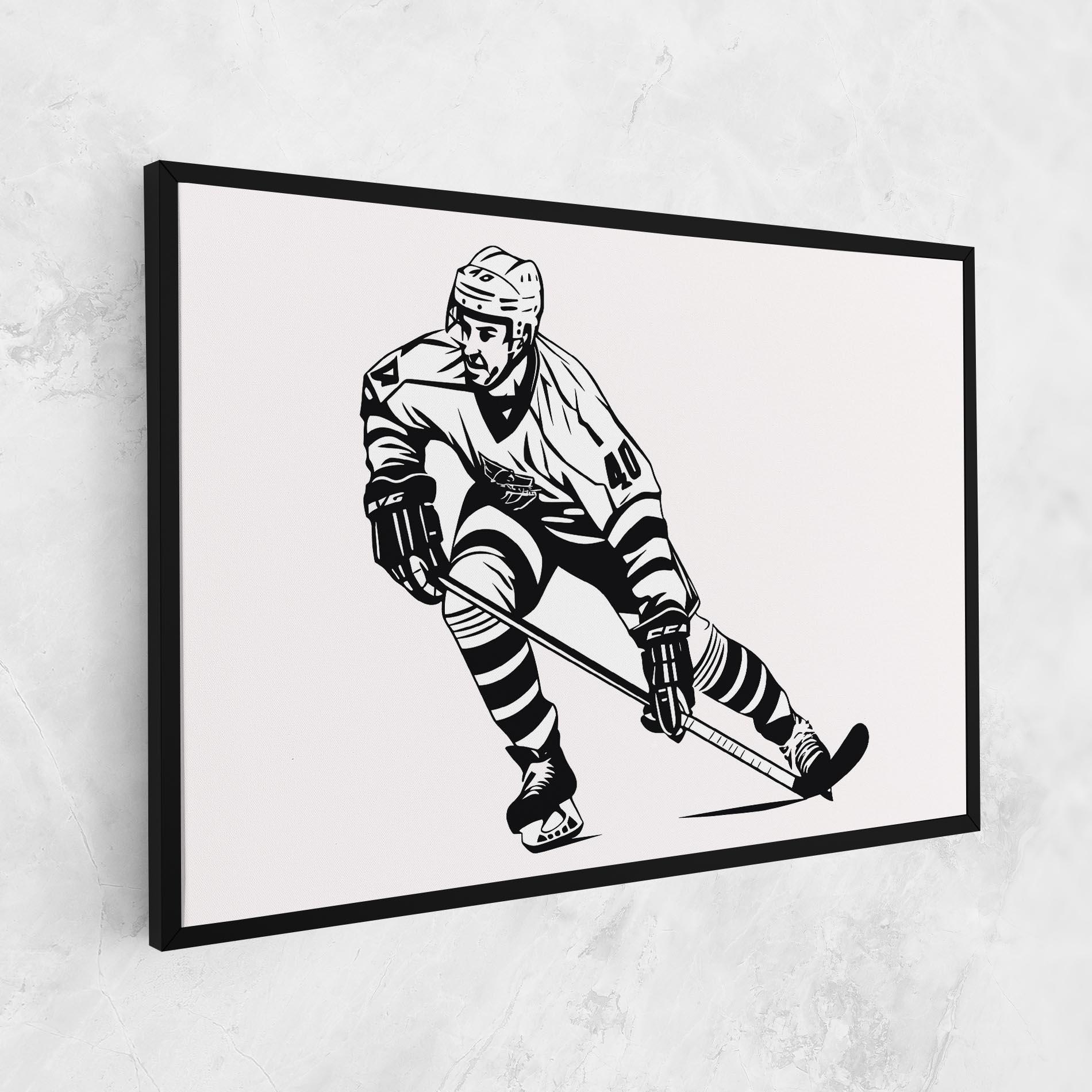 Obraz na Płótnie Hockey Player mockup 1