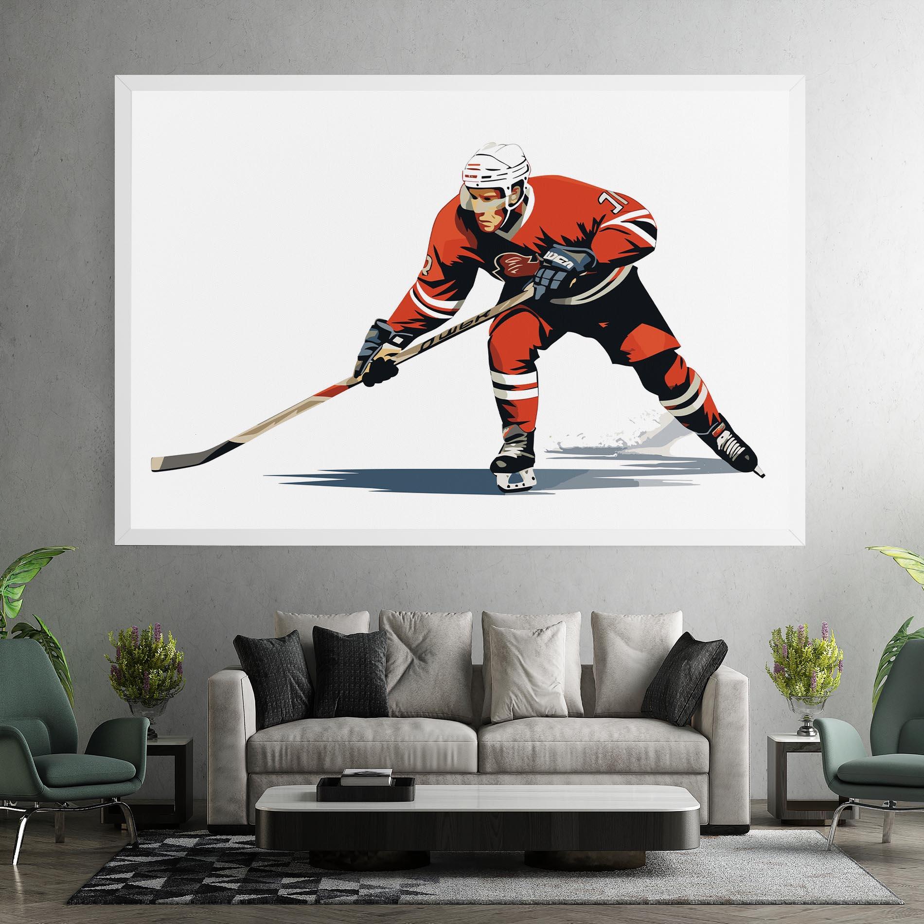 Obraz na Płótnie Hockey Orange Player mockup 7