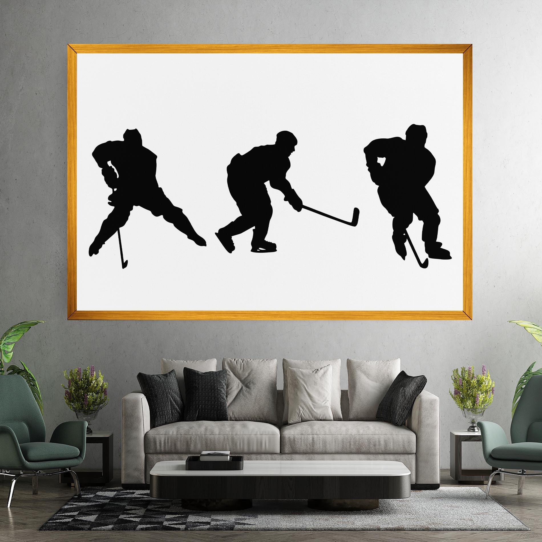 Obraz na Płótnie Hockey Pose mockup 7
