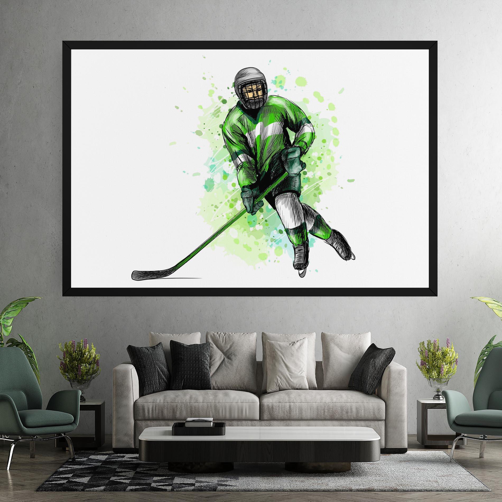 Obraz na Płótnie Green Hockey mockup 7
