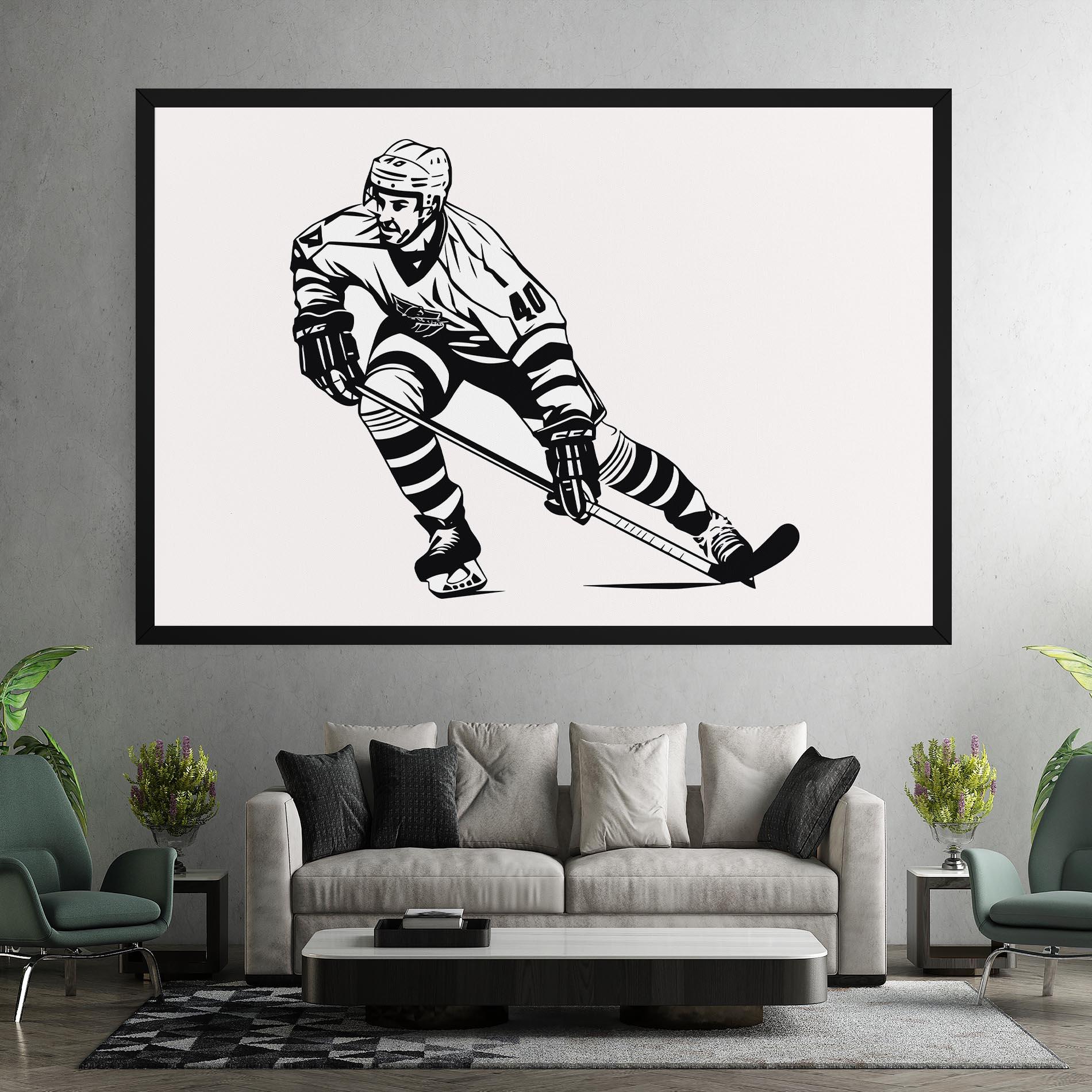 Obraz na Płótnie Hockey Player mockup 7