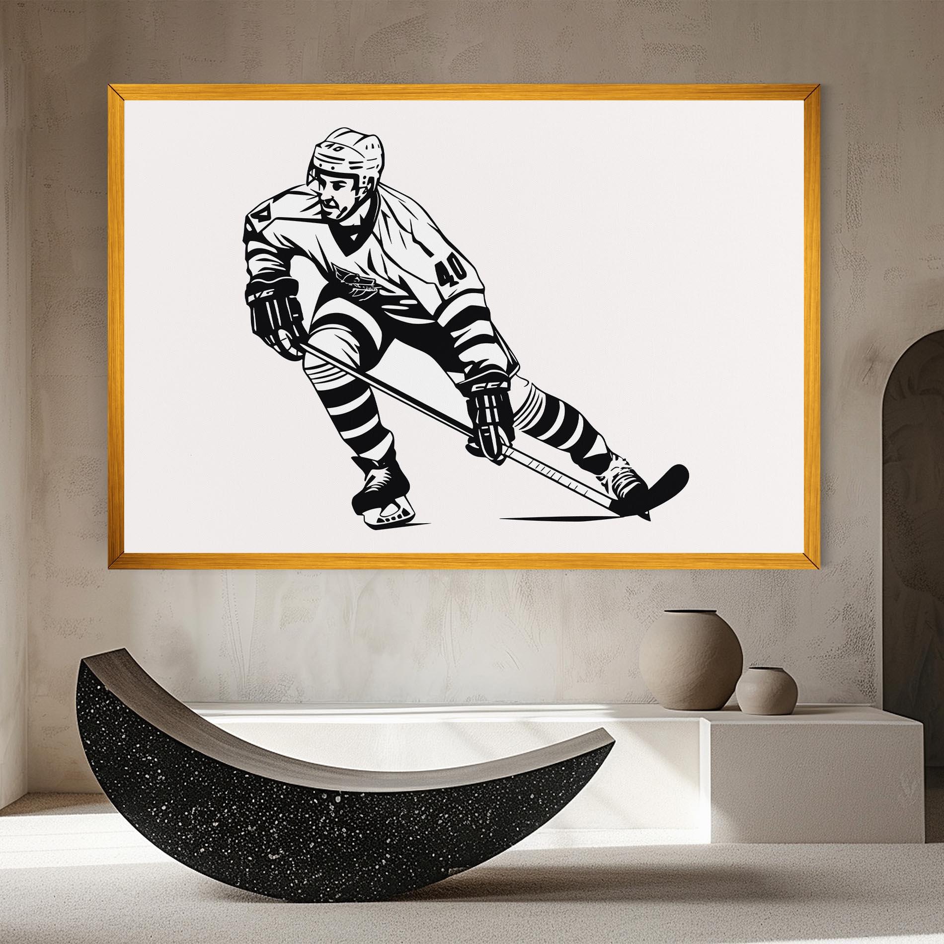 Obraz na Płótnie Hockey Player mockup 8