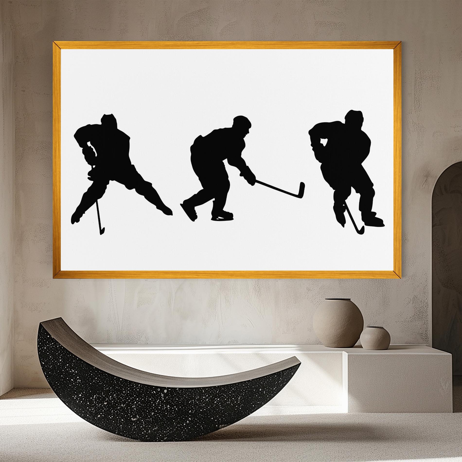 Obraz na Płótnie Hockey Pose mockup 8