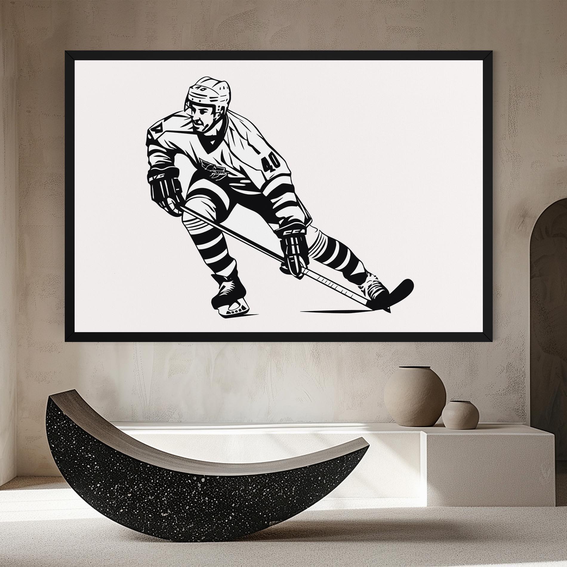 Obraz na Płótnie Hockey Player mockup 8