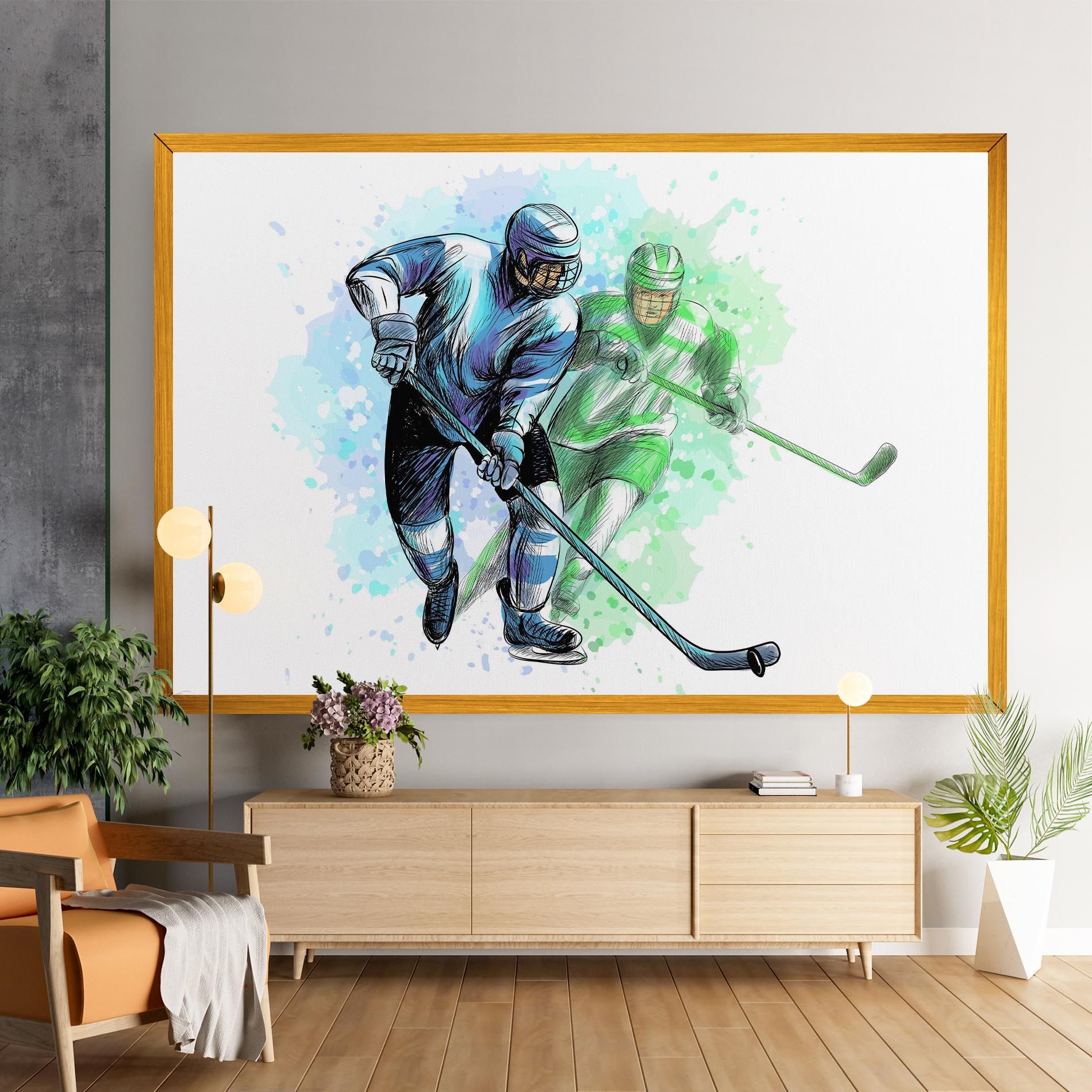 Green Blue Hockey mockup 9
