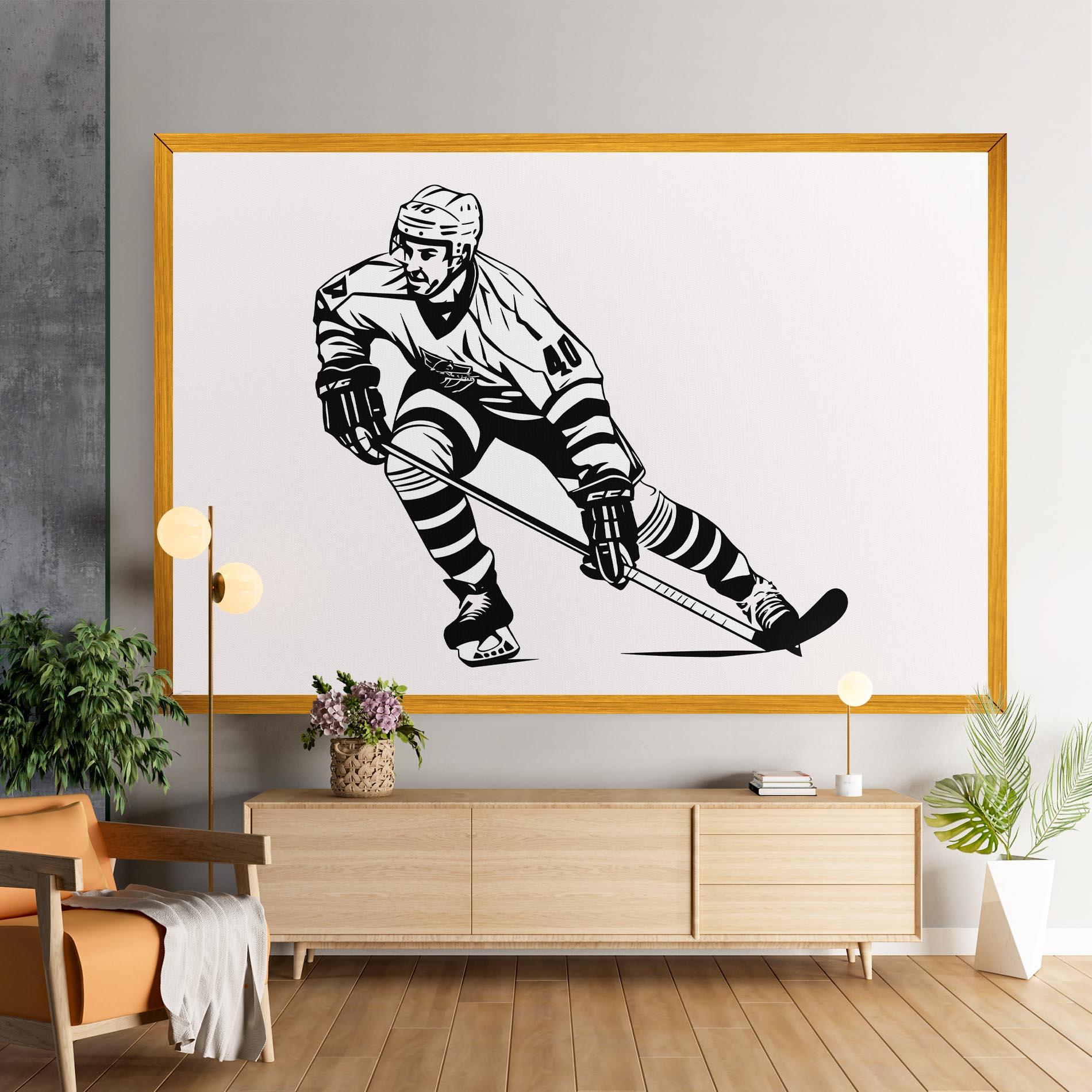 Obraz na Płótnie Hockey Player mockup 9
