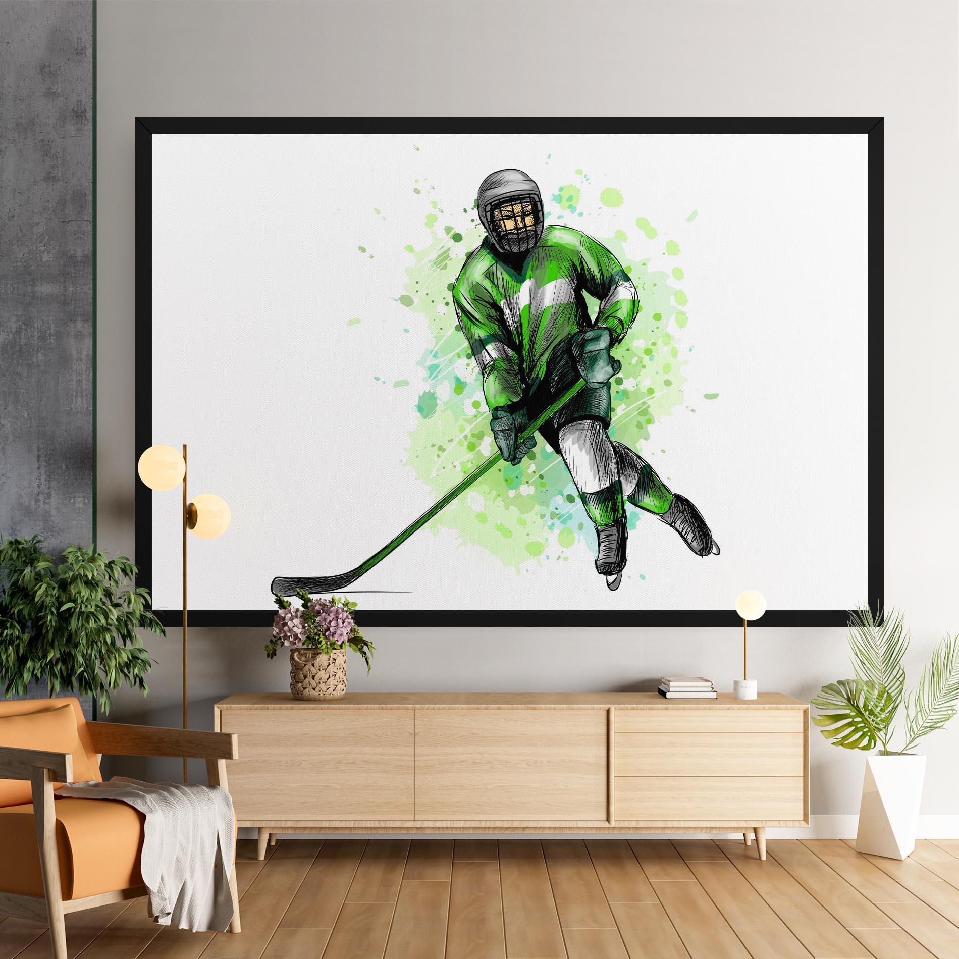 Obraz na Płótnie Green Hockey mockup 9