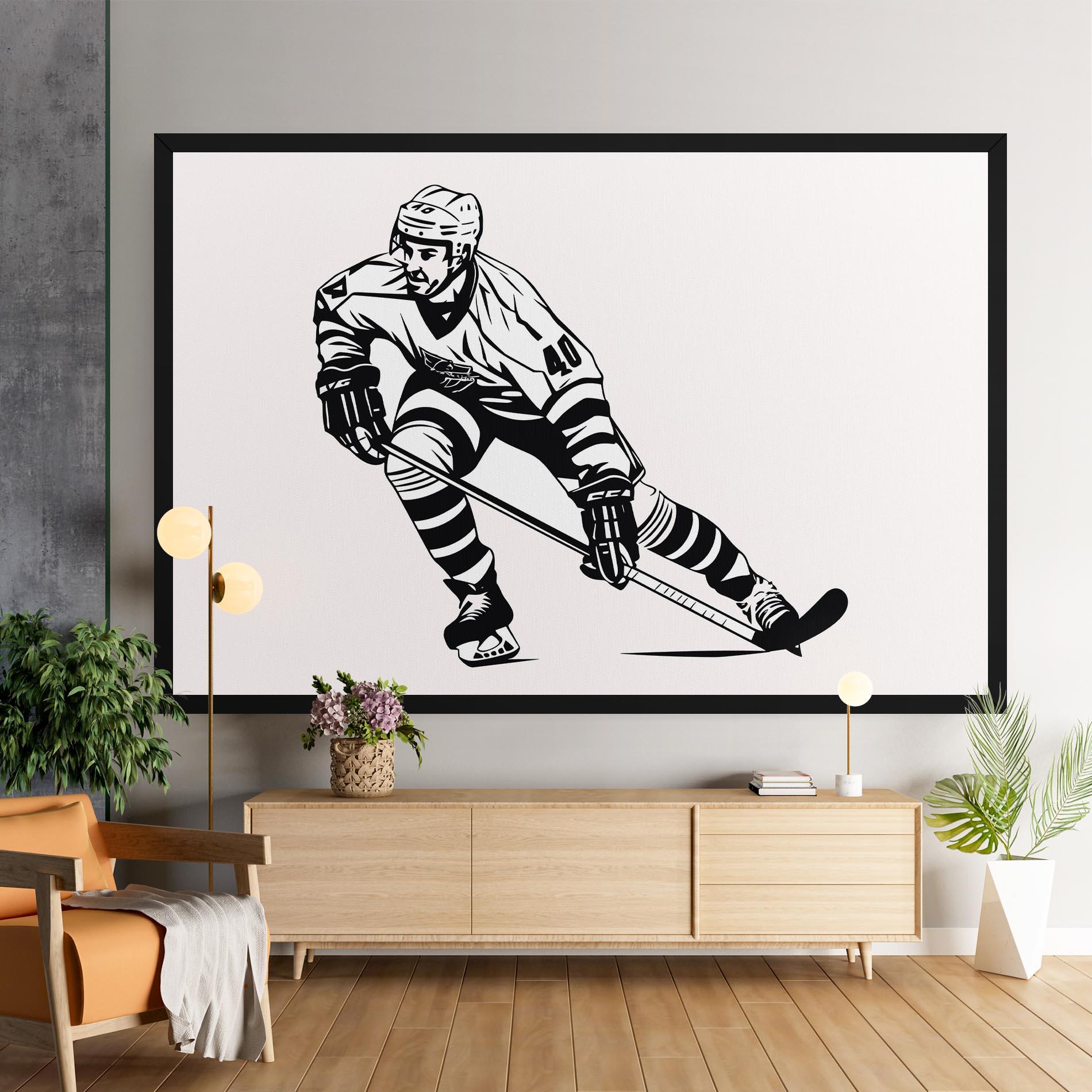 Obraz na Płótnie Hockey Player mockup 9