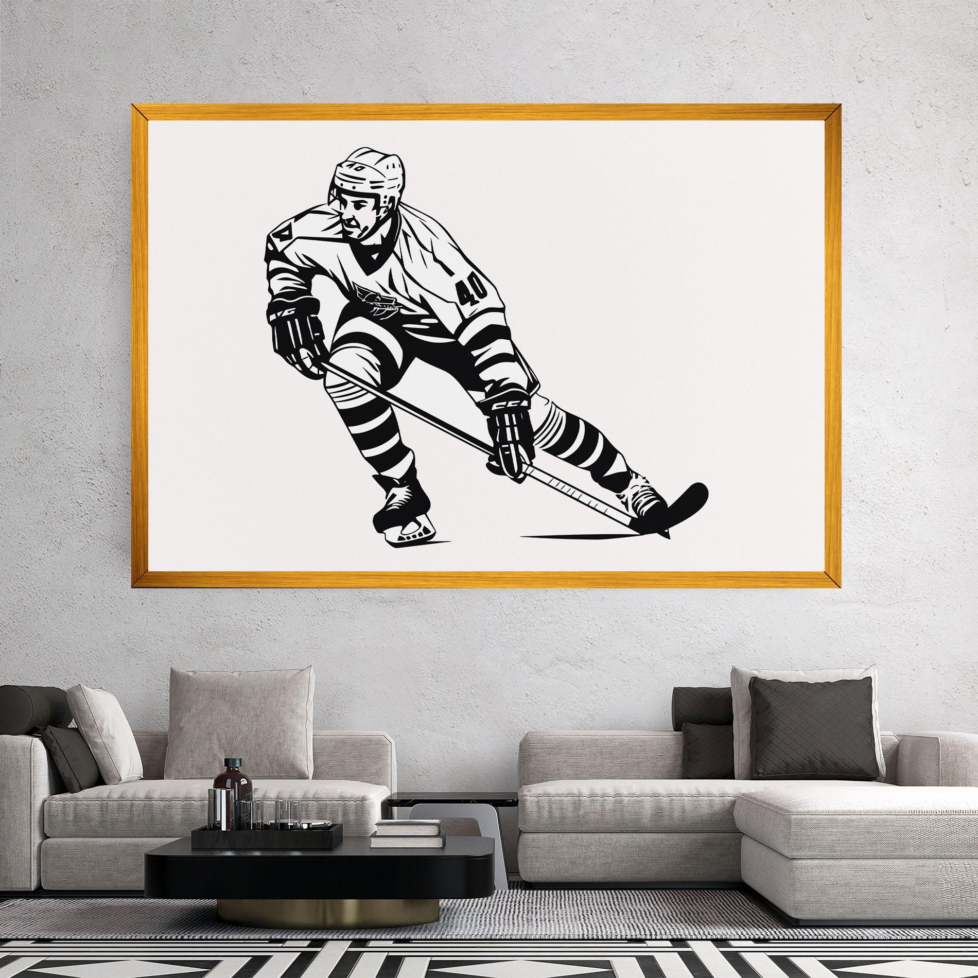 Obraz na Płótnie Hockey Player mockup 2