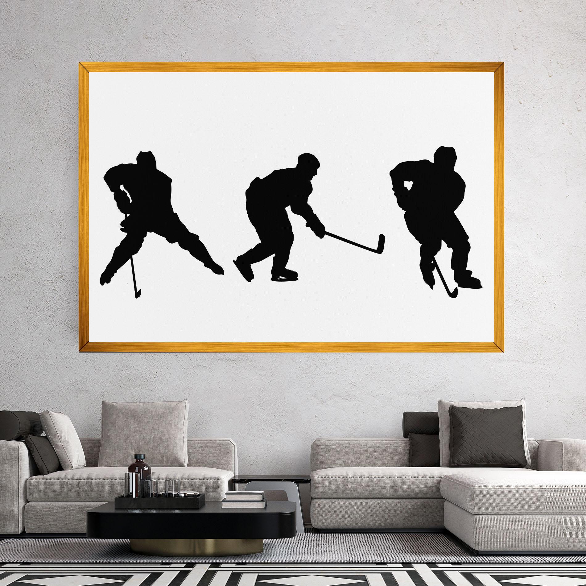 Obraz na Płótnie Hockey Pose mockup 2
