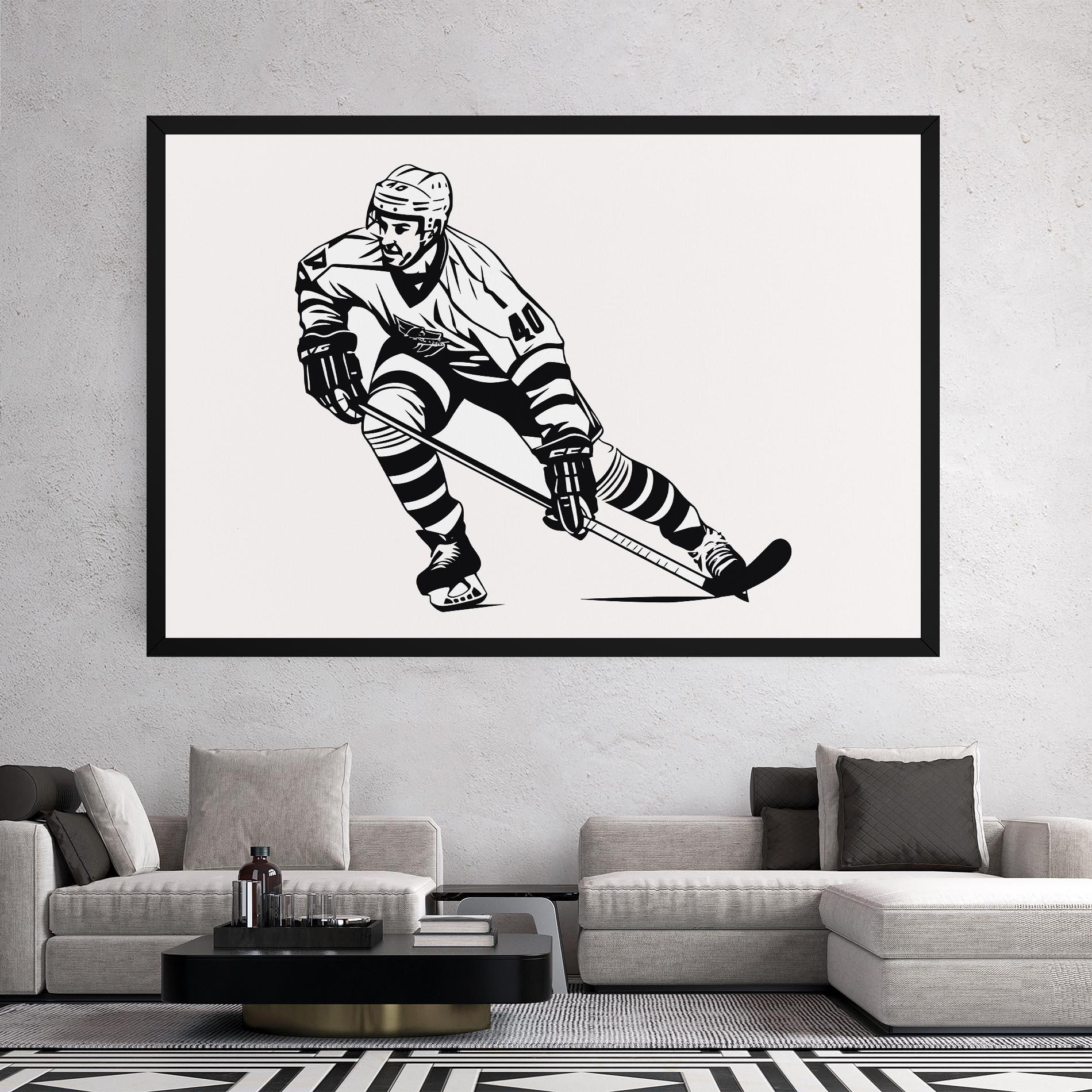 Obraz na Płótnie Hockey Player mockup 2