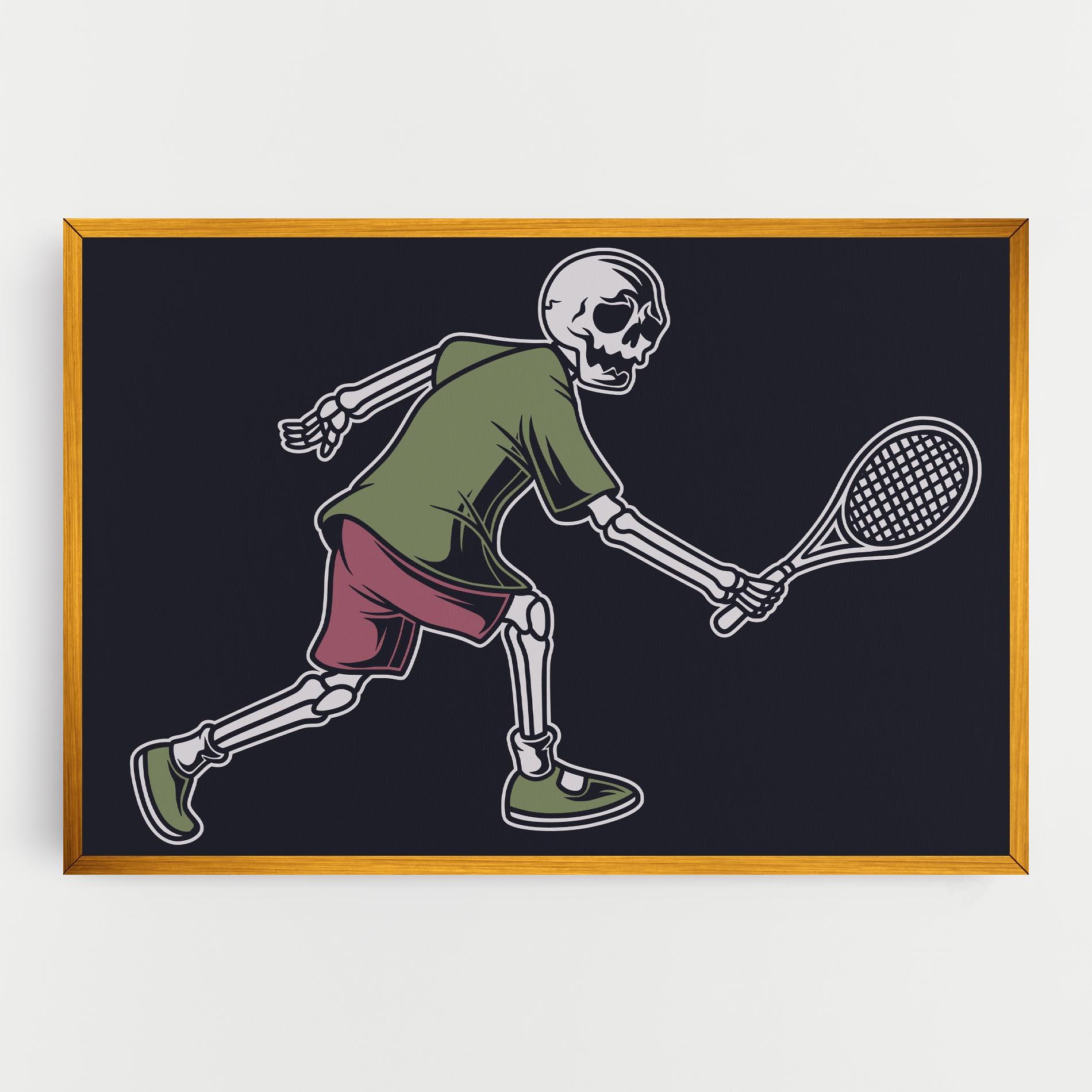 Obraz na Płótnie Skull Tennis mockup 0